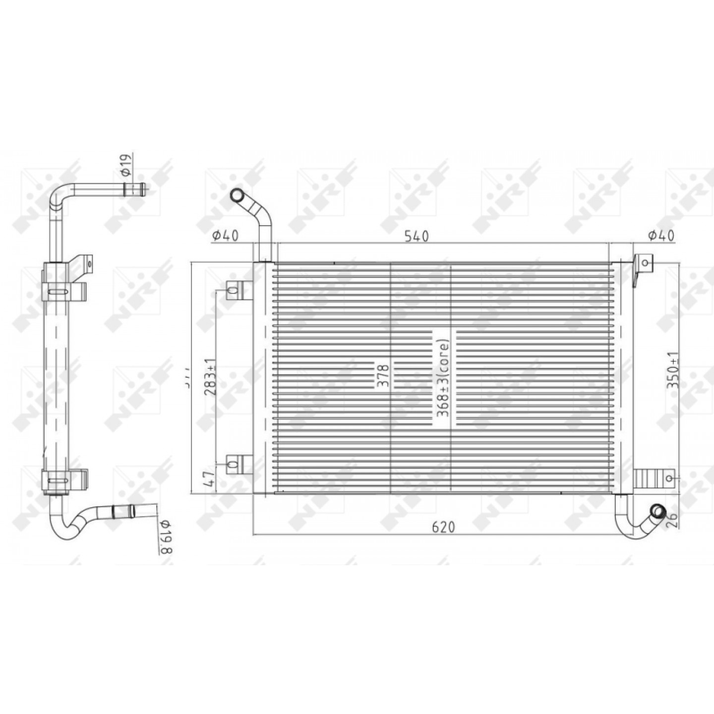 Chladič, chlazení motoru NRF 50145