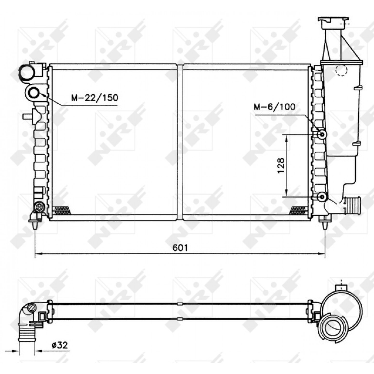Nissens 61347 Radiatore per Raffreddamento del Motore
