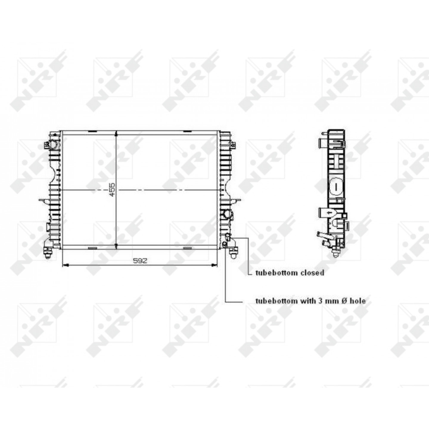 Chladič, chlazení motoru NRF 509729