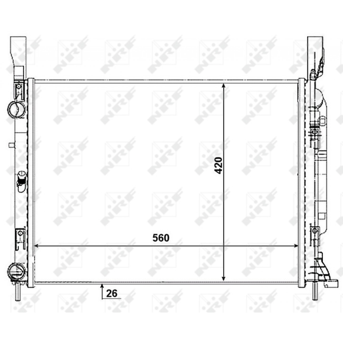 Nrf Radiador, Refrigeración Del Motor 53003