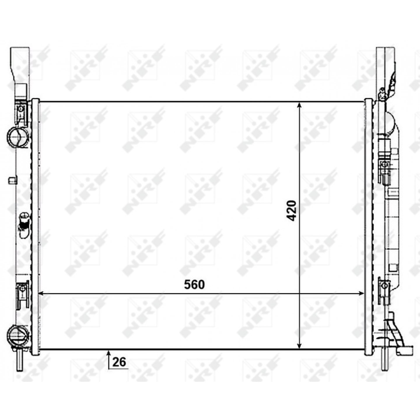 Nrf Radiador, Refrigeración Del Motor 53004