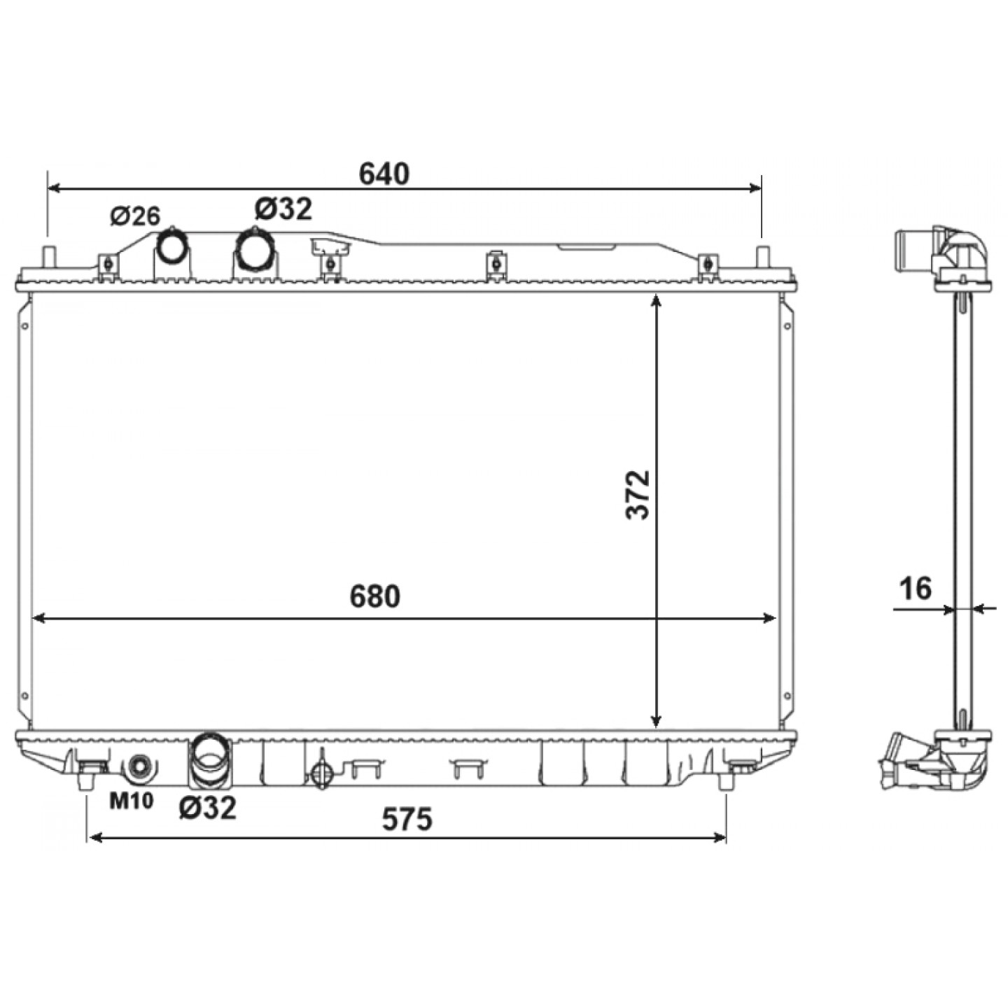 Nrf Radiador, Refrigeración Del Motor 53534