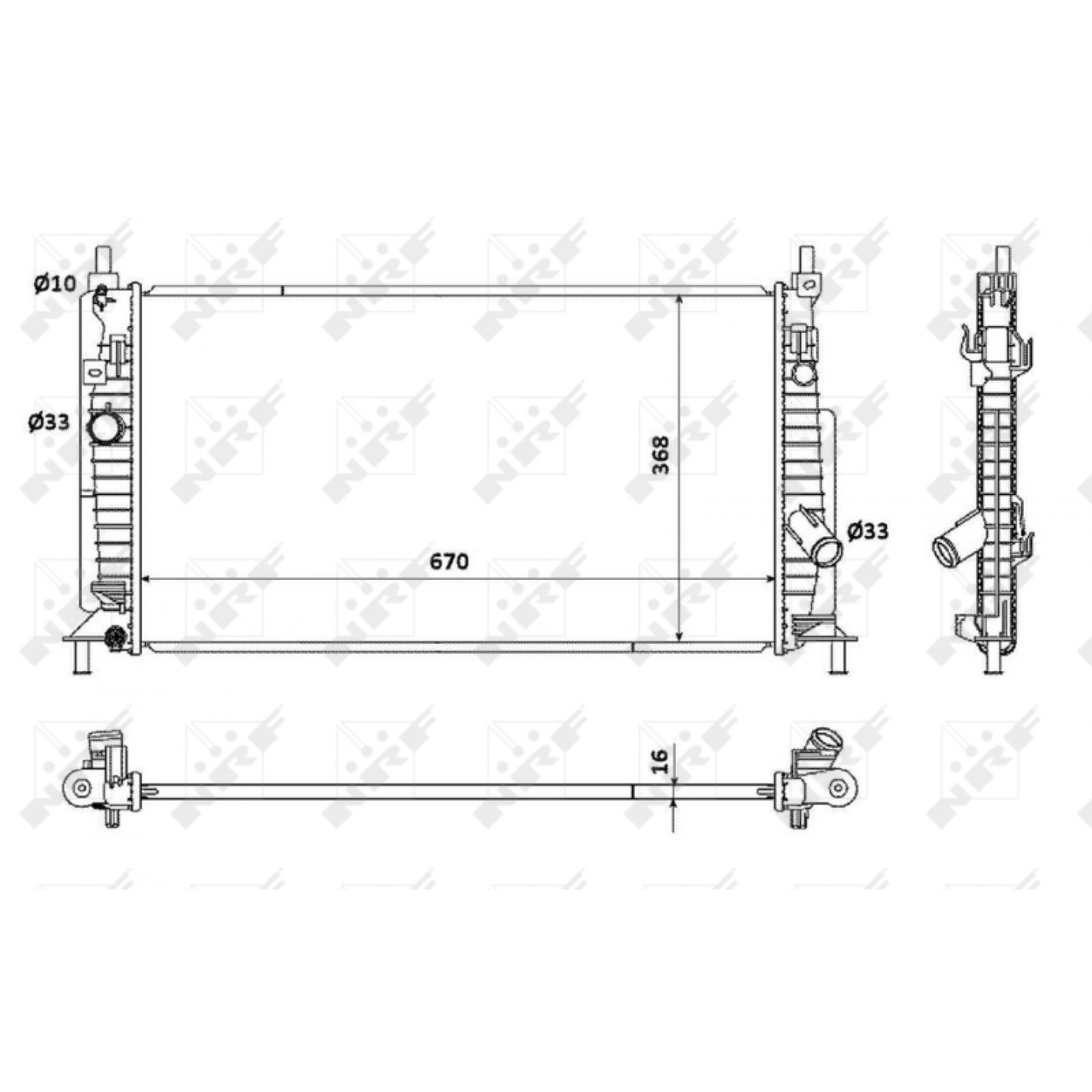 Chladič, chlazení motoru NRF 53905