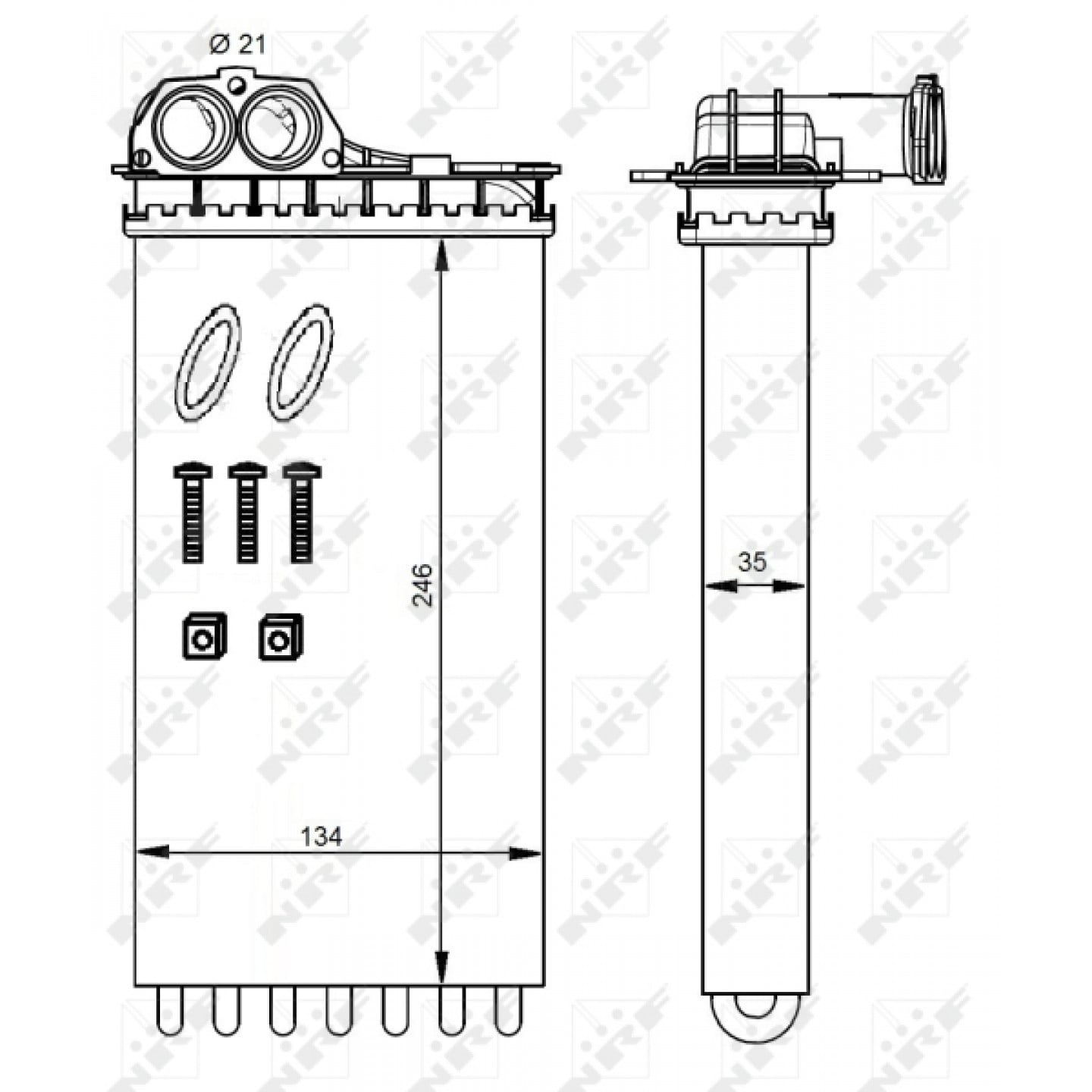 Výměník tepla, vnitřní vytápění NRF 54332