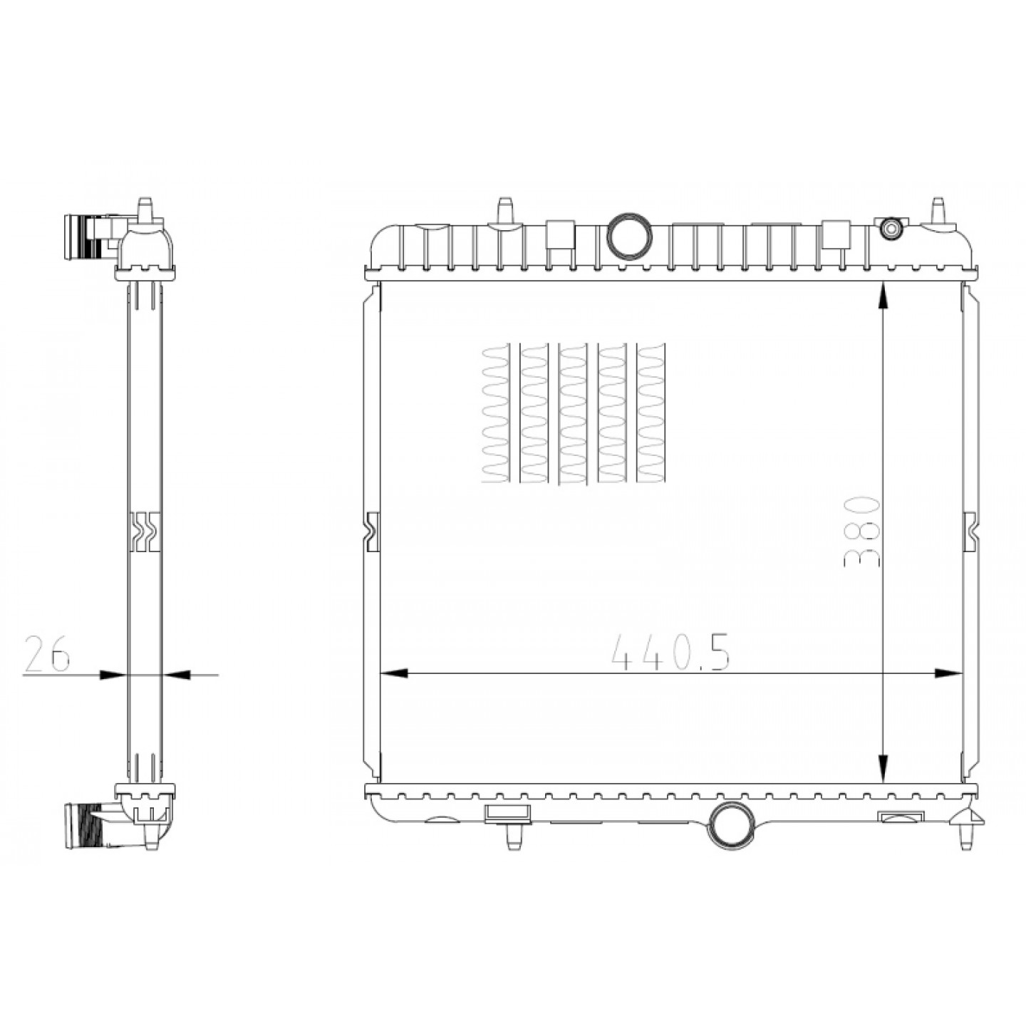 Køler, motorkøling NRF 550021