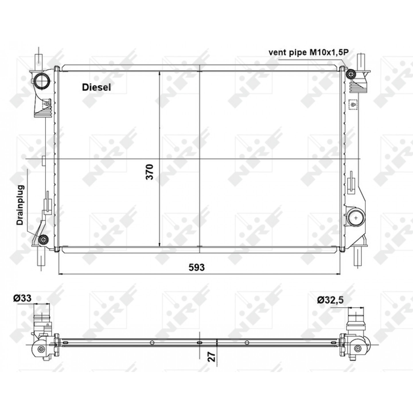 Nrf Radiador, Refrigeración Del Motor 56040