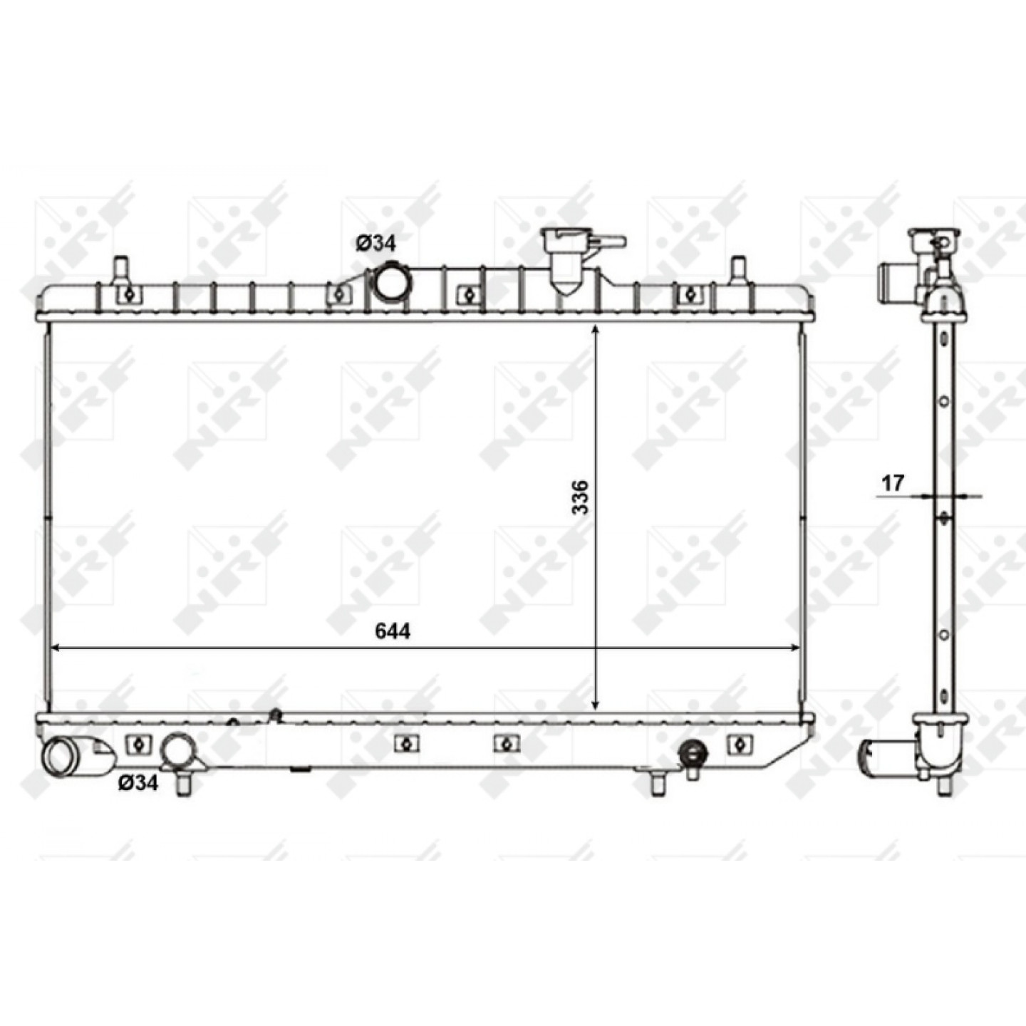 Nrf Radiador, Refrigeración Del Motor 56155