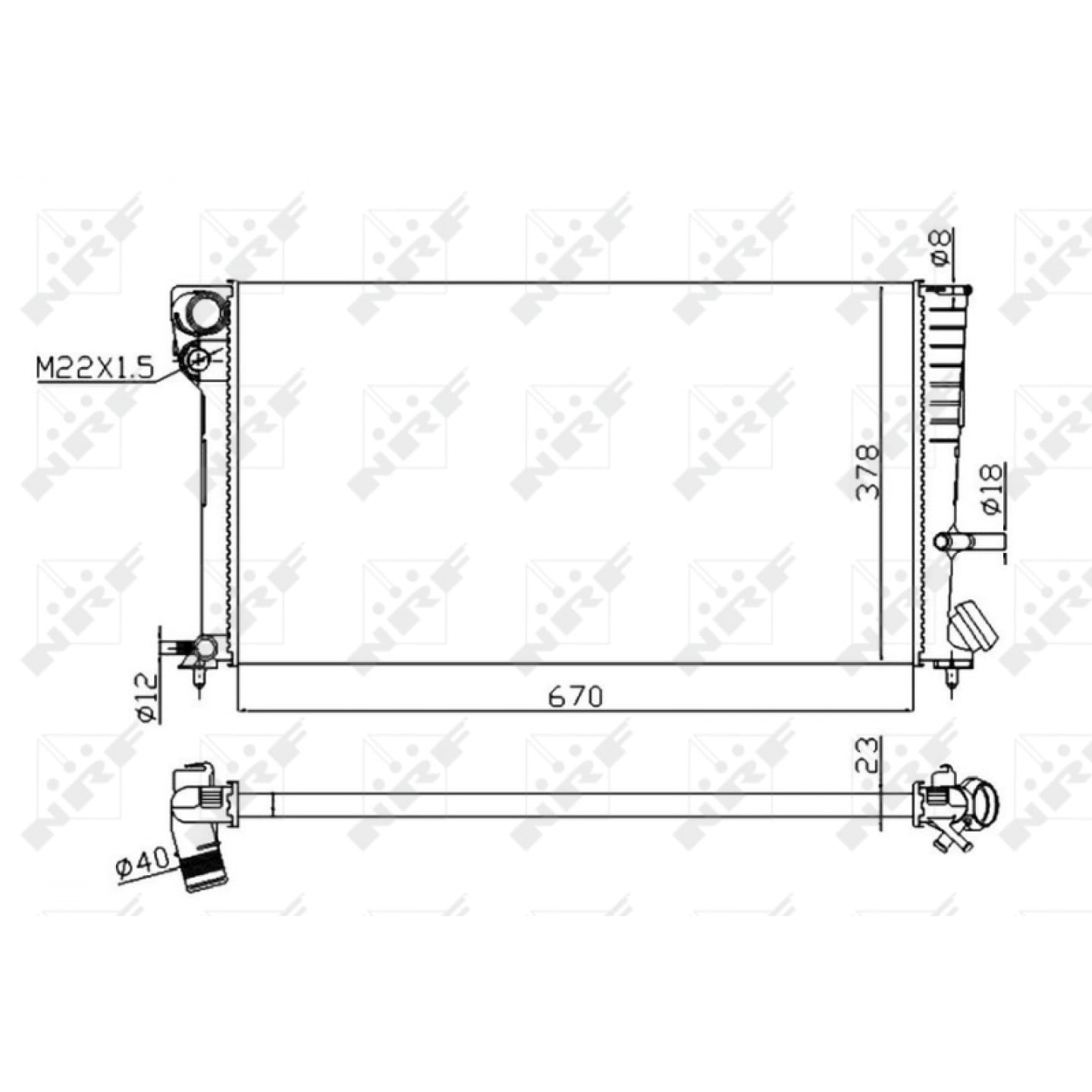 Chladič, chlazení motoru NRF 58101A