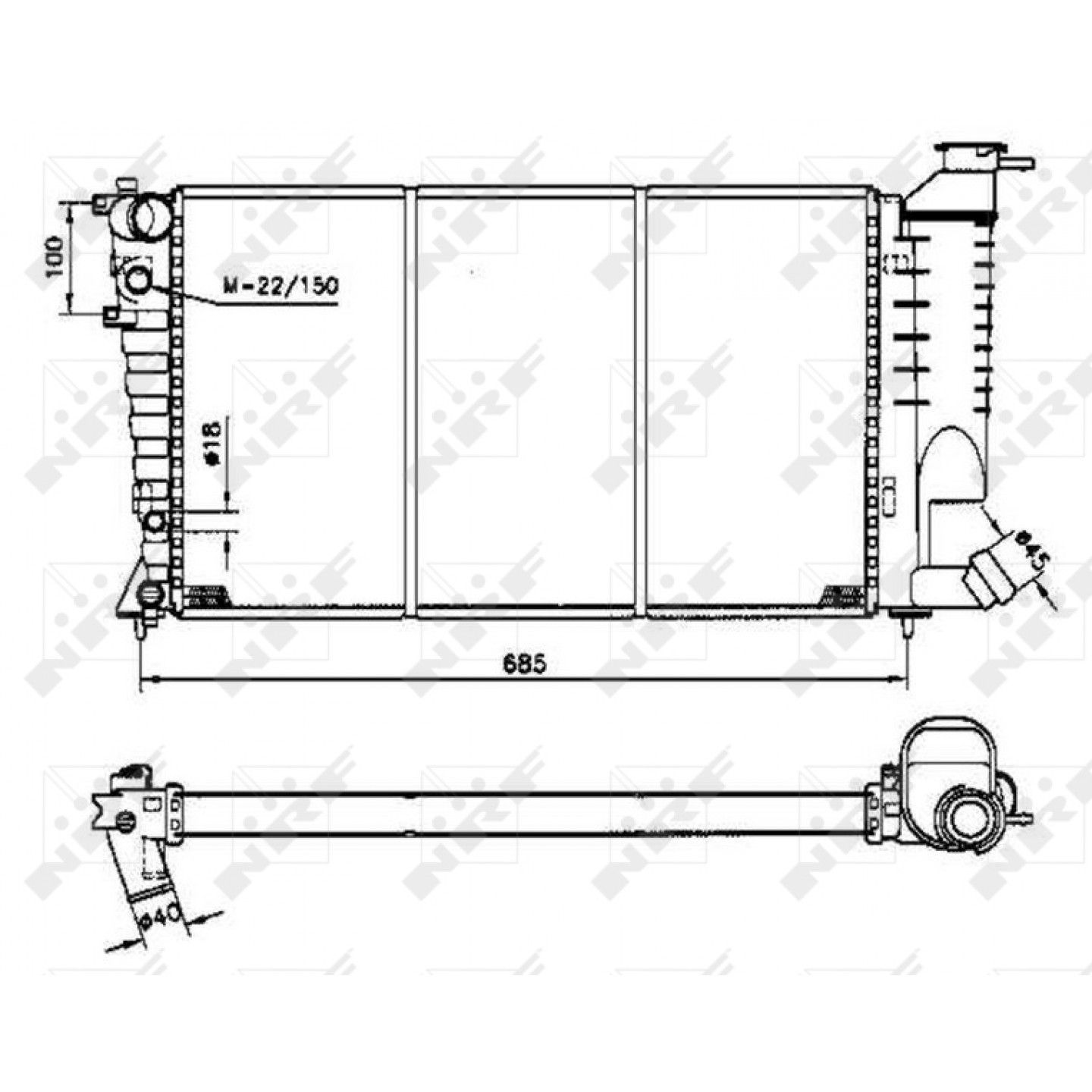 Nrf Radiateur 58233