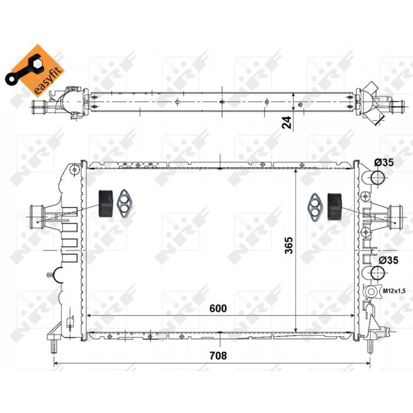 Nrf Radiateur 58355