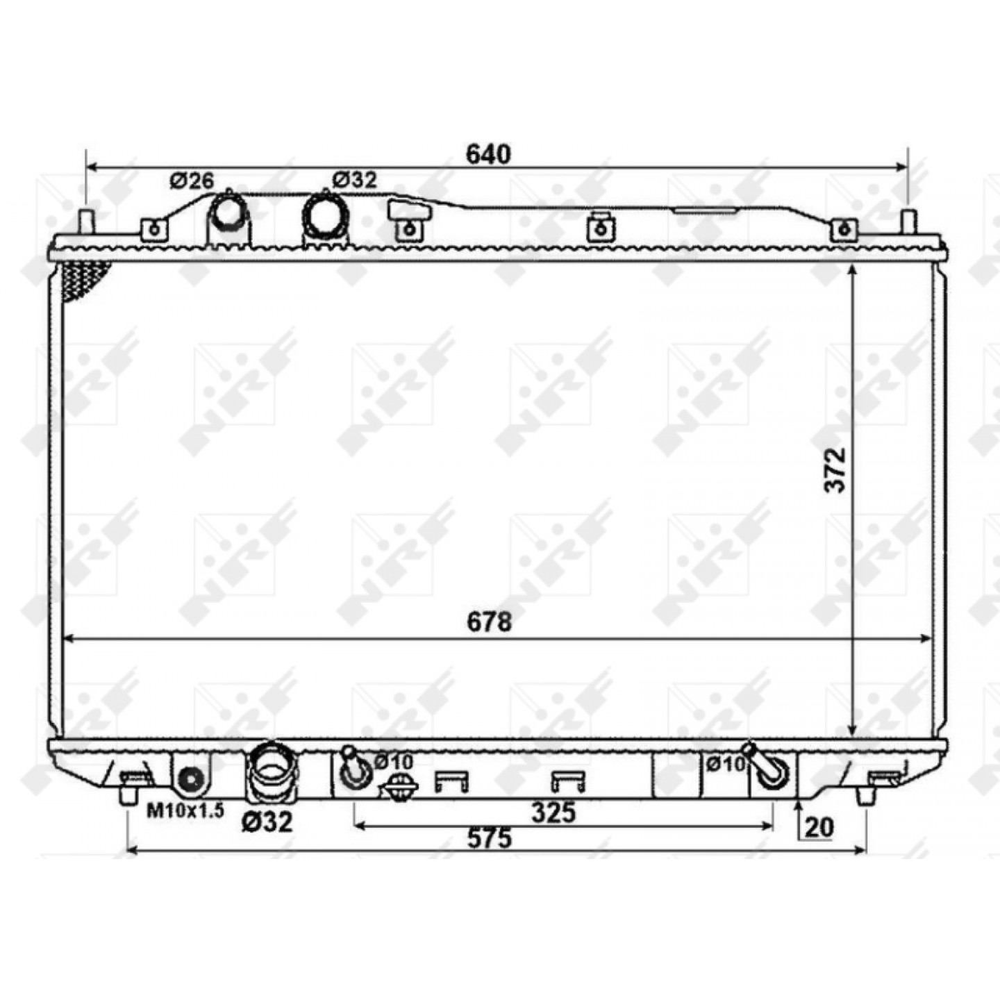 Nrf Radiador, Refrigeración Del Motor 58379