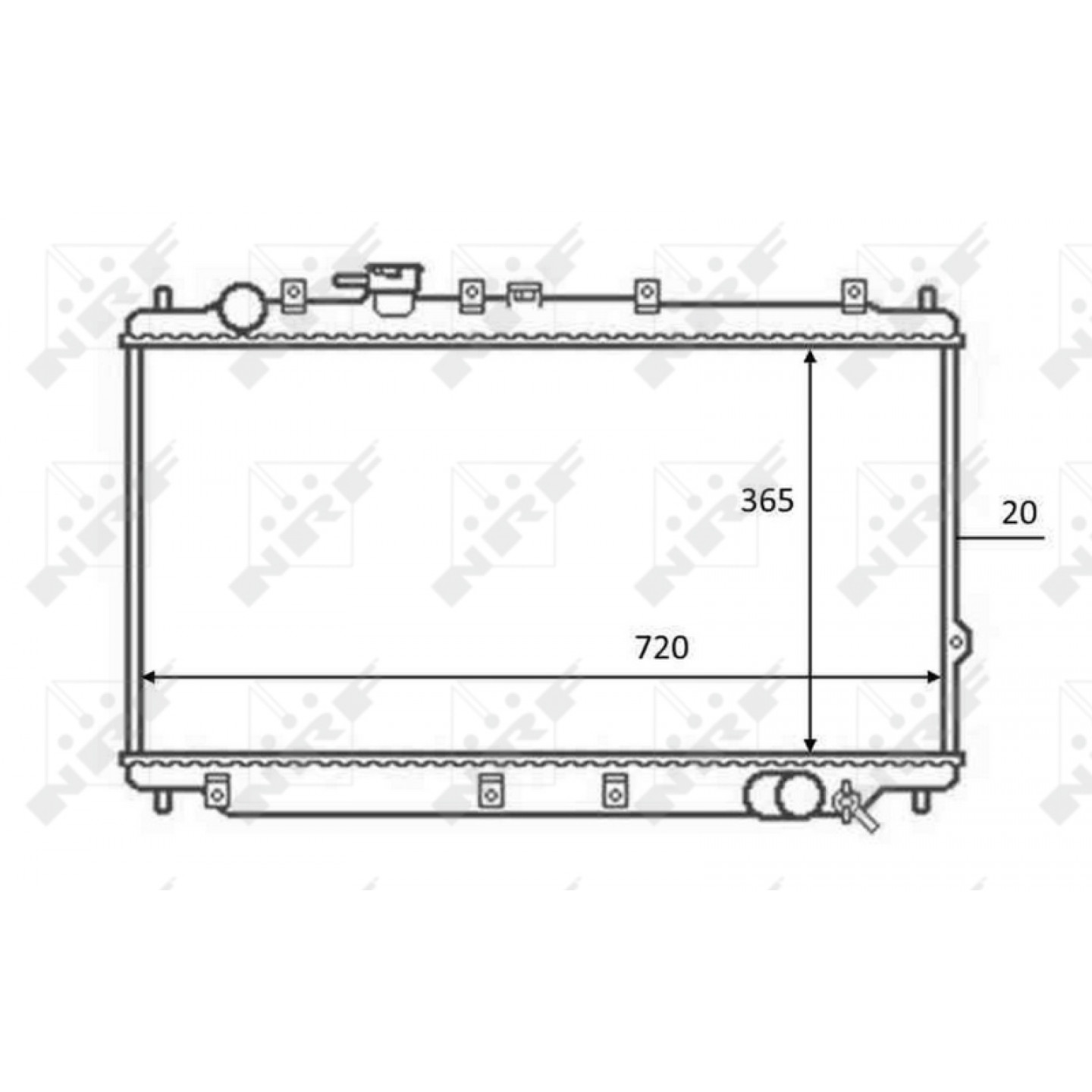 Nrf Radiador, Refrigeración Del Motor 59082