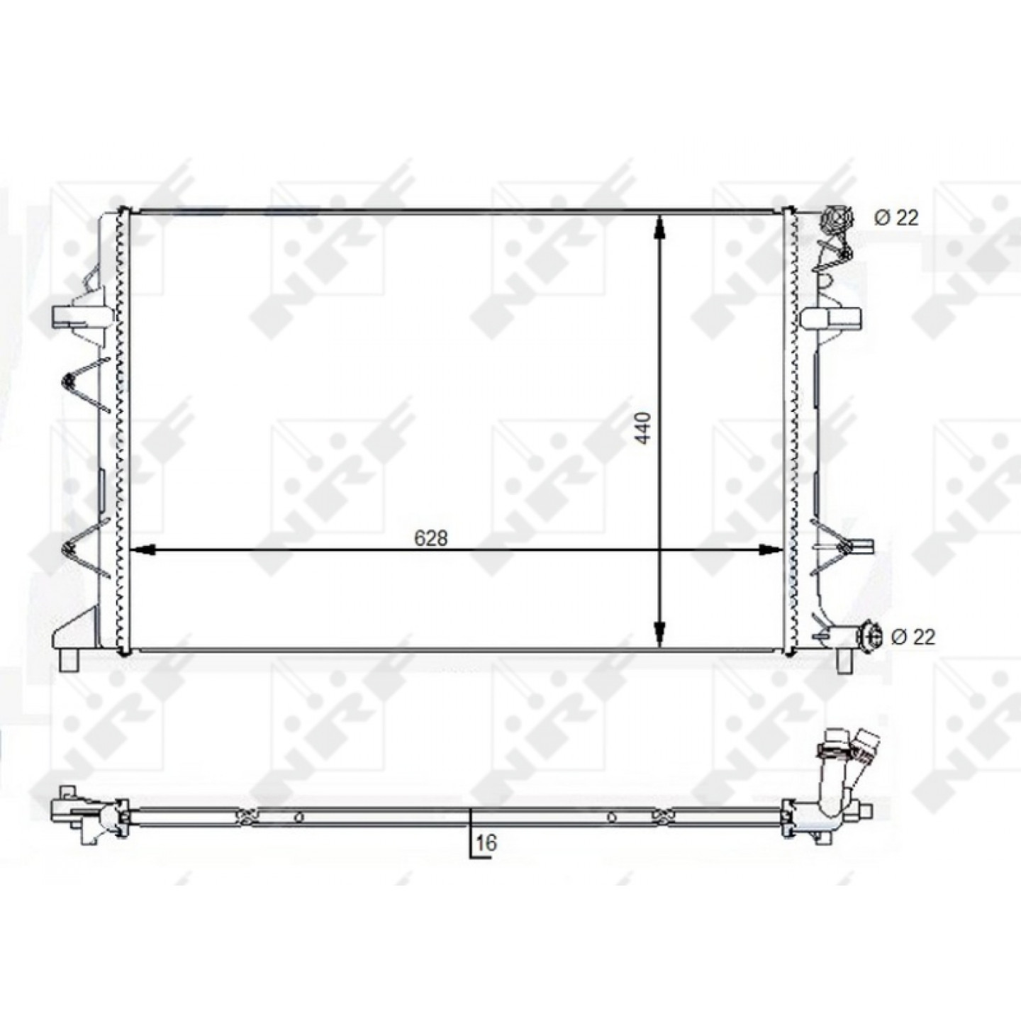 Nrf Radiador, Refrigeración Del Motor 59118