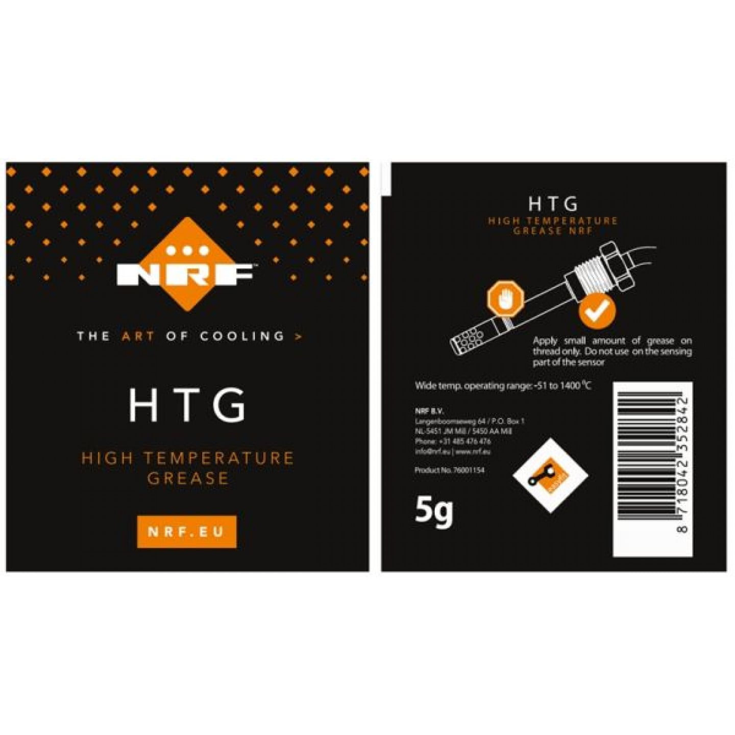 Sensor, udstødningsgastemperatur NRF 707428