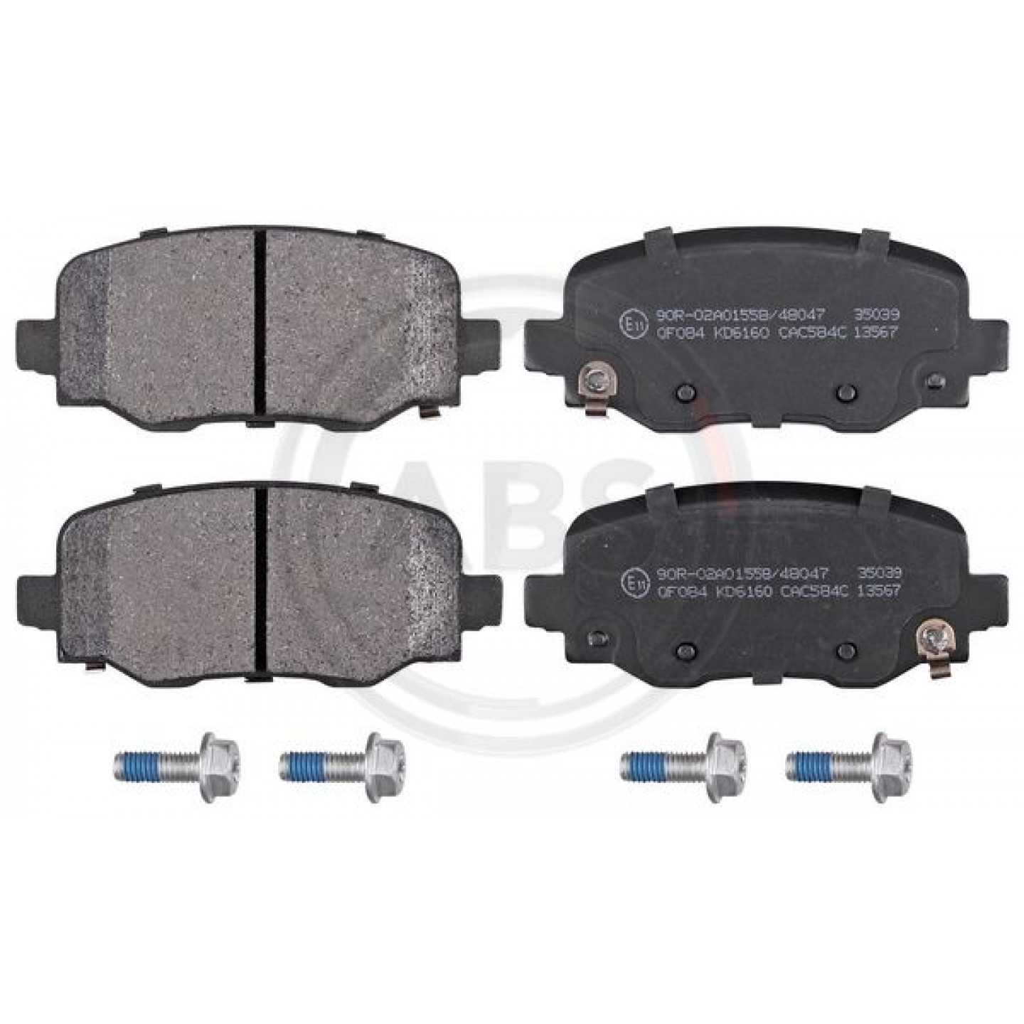 Kit di 4 pastiglie freno anteriori A.B.S. 37544