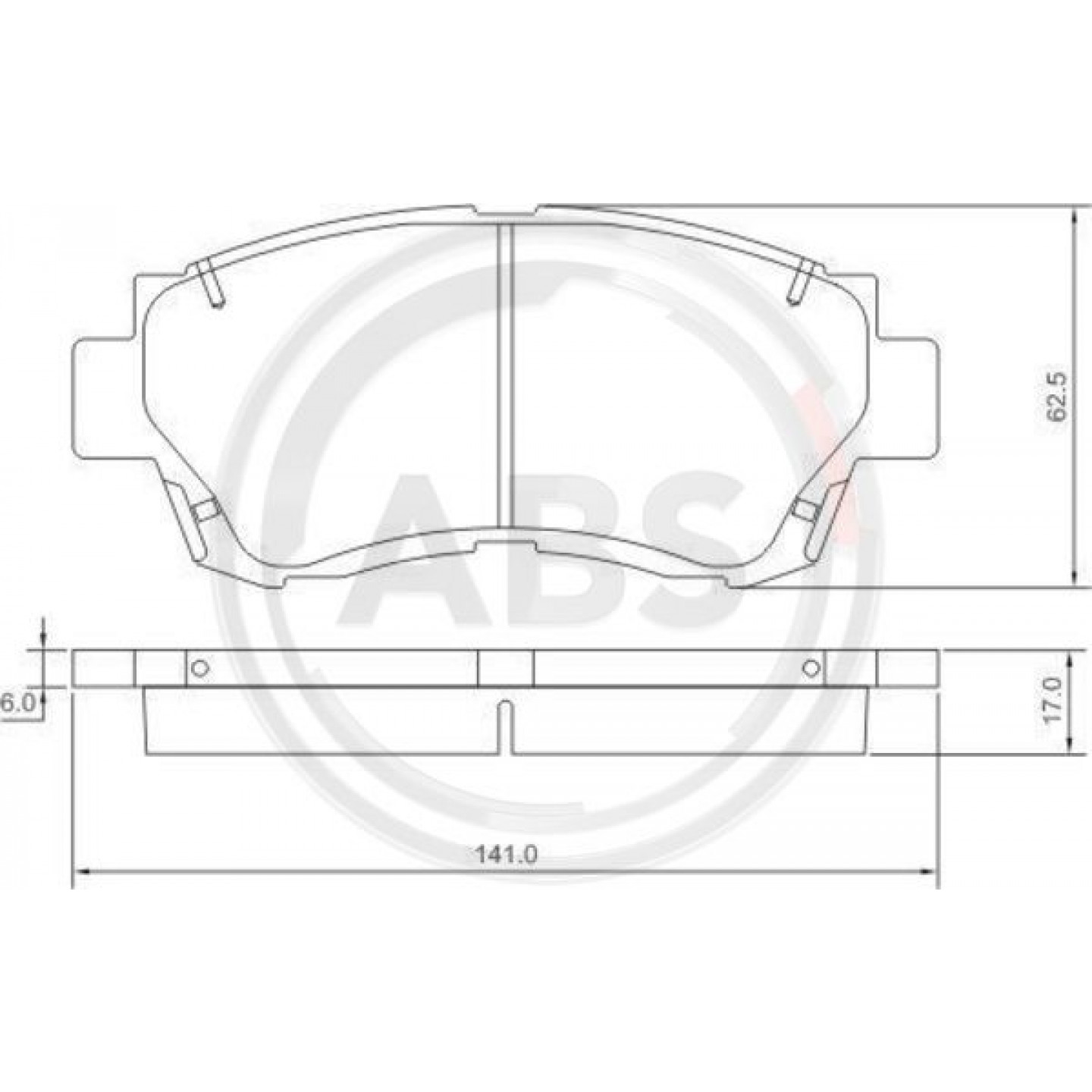 Kit pastiglie freno, Freno a disco A.B.S. 36713