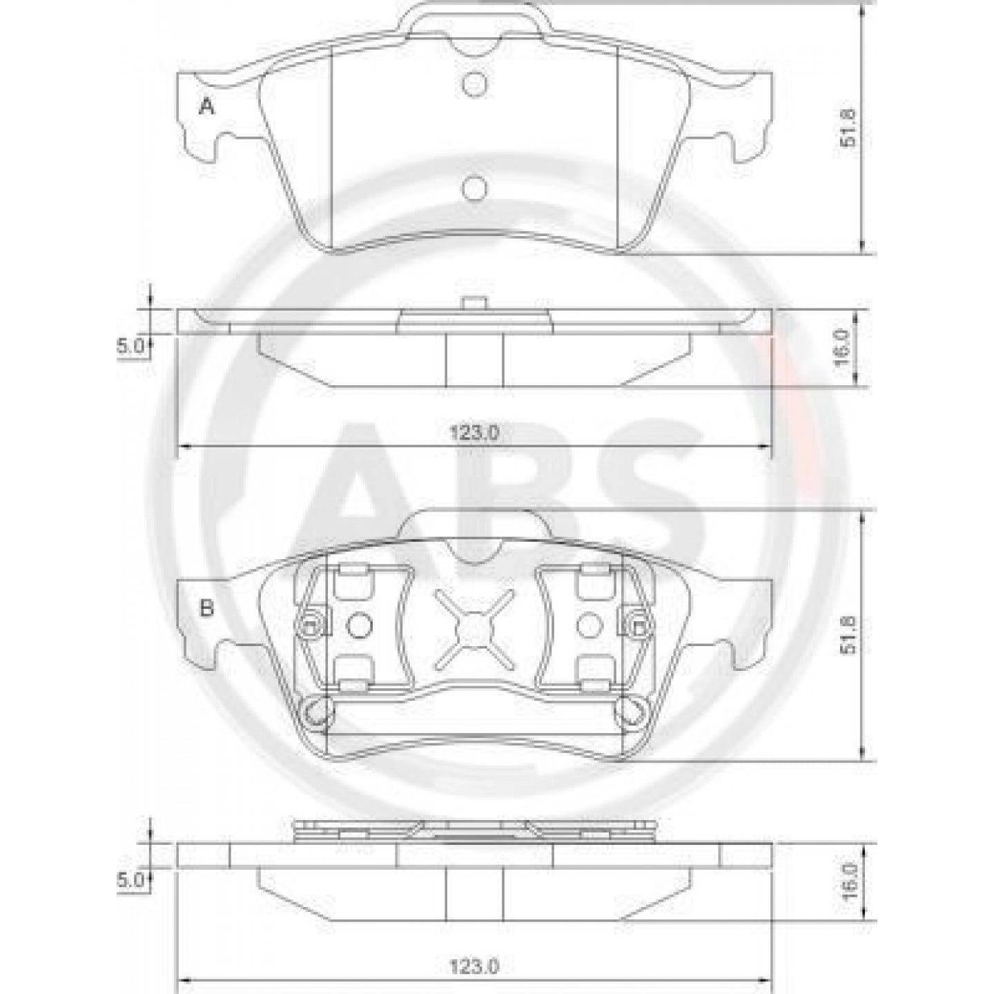 SPA980 SIGMAUTO Kit pastiglie freno, Freno a disco per DAIMLER,FORD,JAGUAR,MAZDA