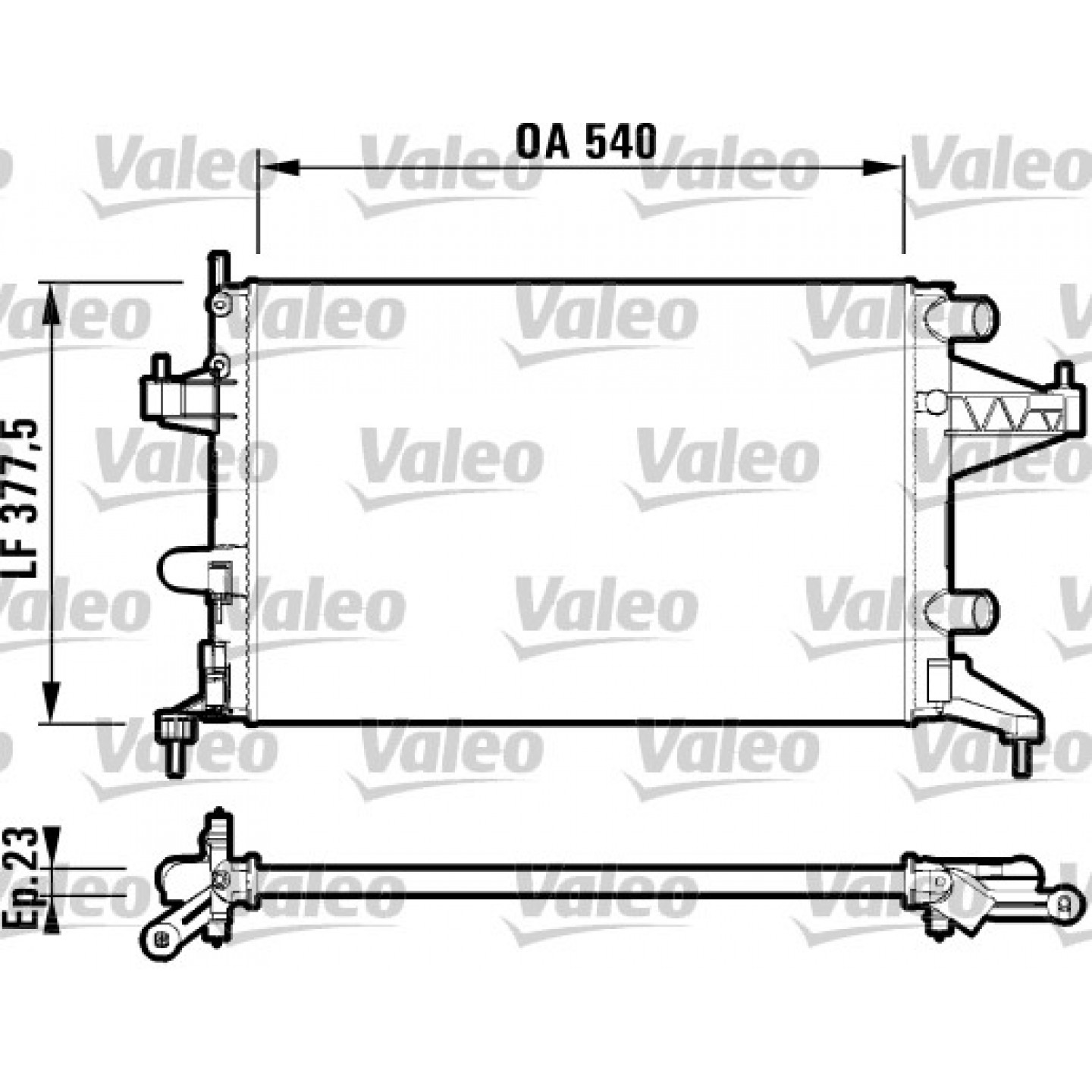 Kühler, Motorkühlung VALEO 732825