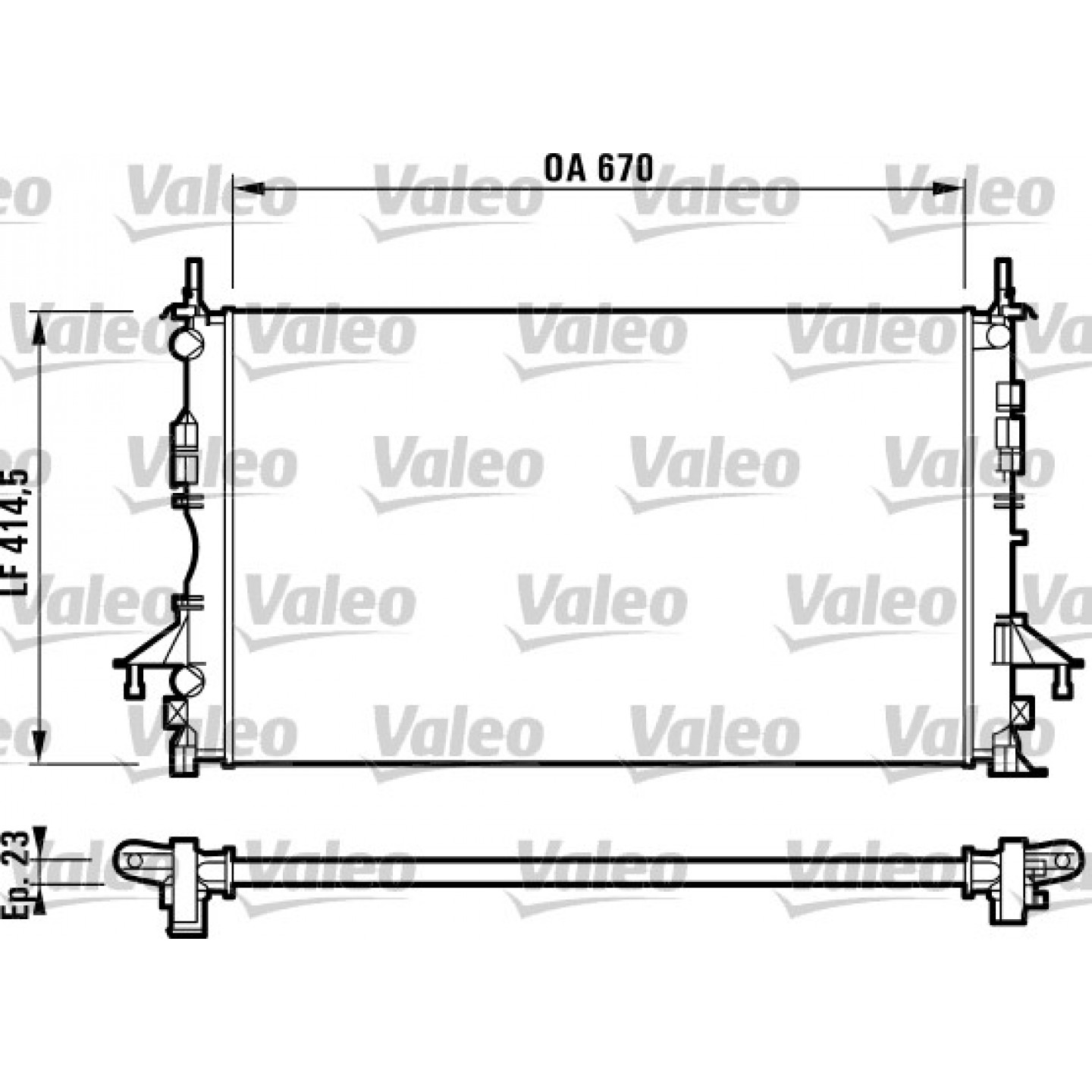 Kühler, Motorkühlung VALEO 732827