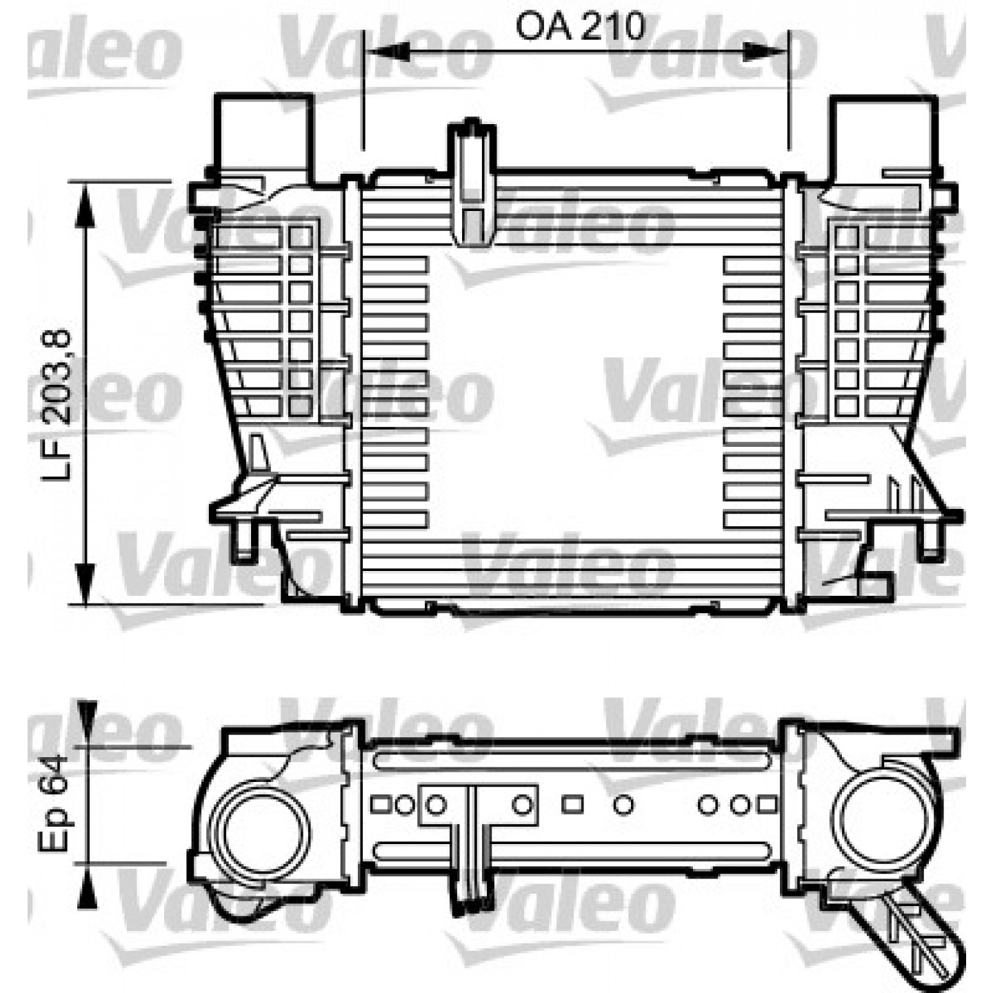 Intercooler, oplader VALEO 817999