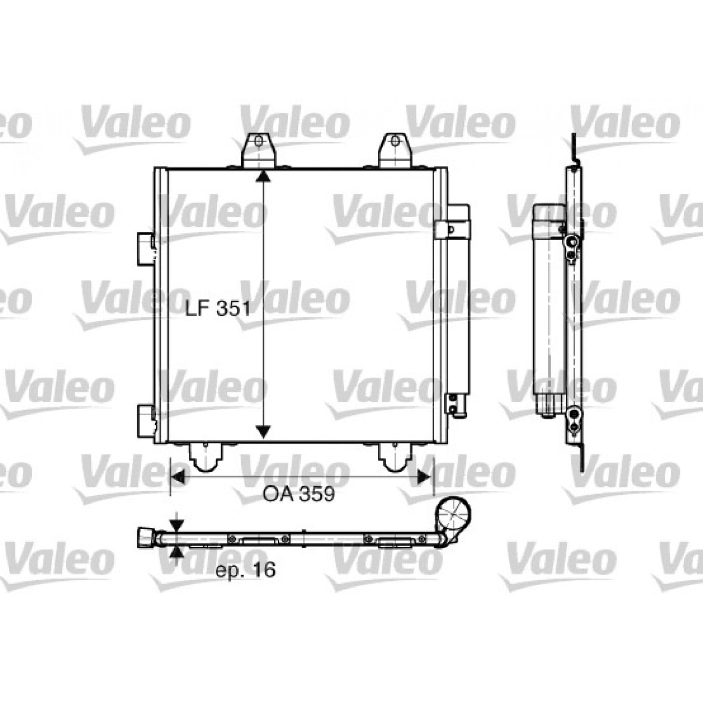 Kondensator, Klimaanlage VALEO 818014