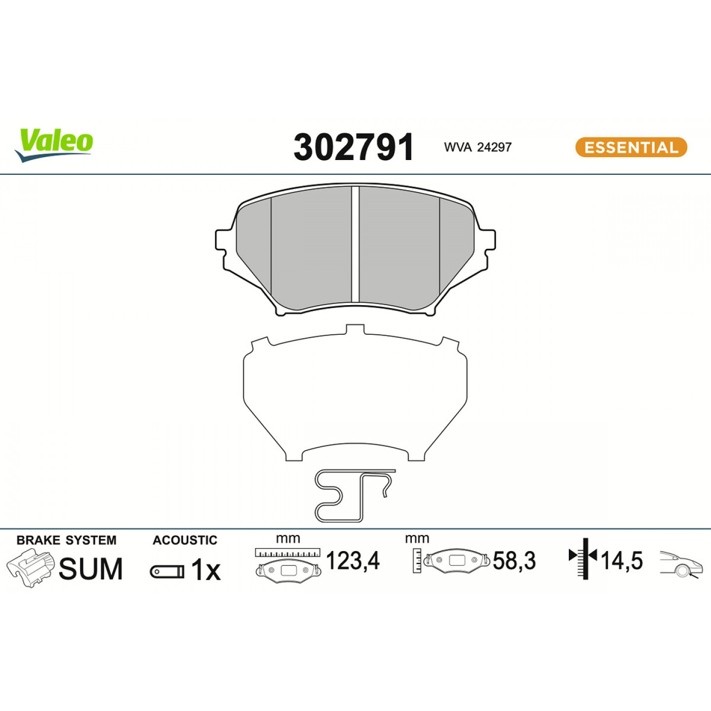 Juego de pastillas VALEO 302791