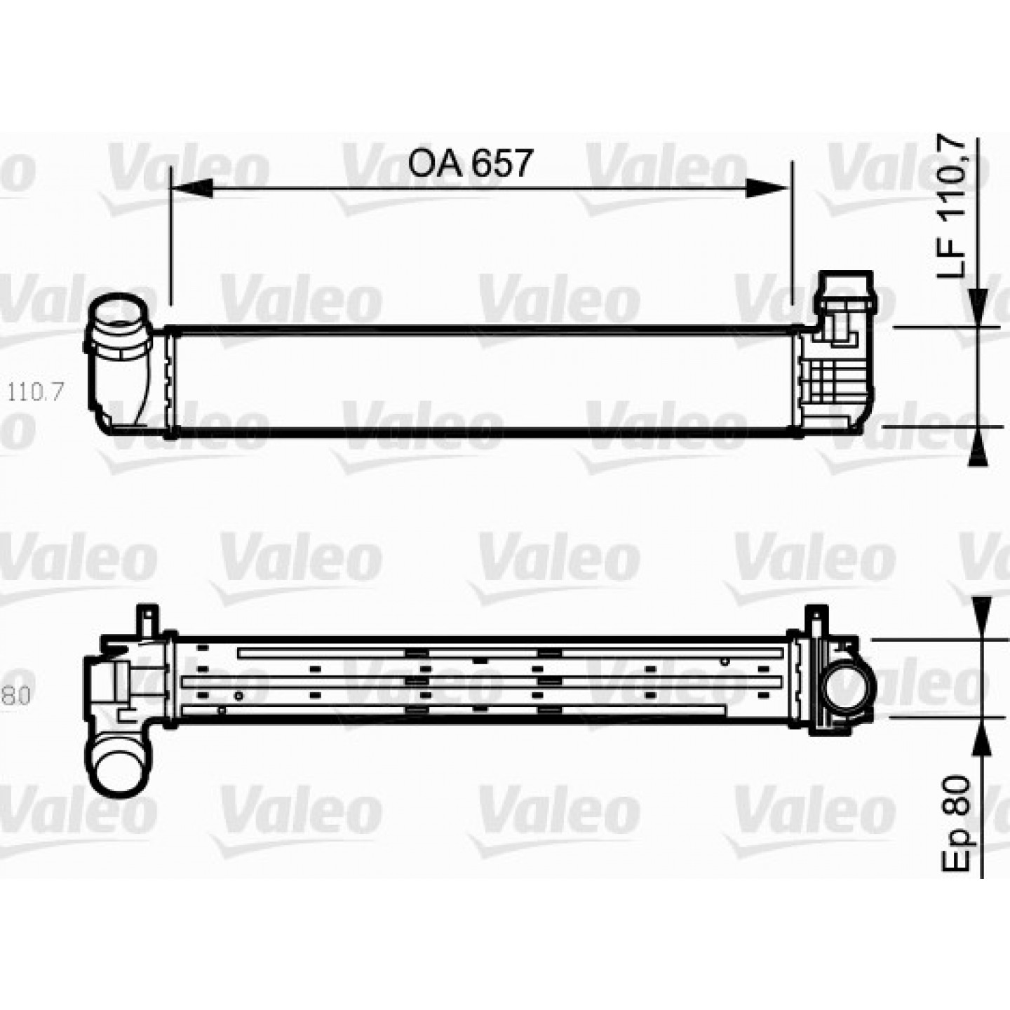 Intercooler, carregador VALEO 818870