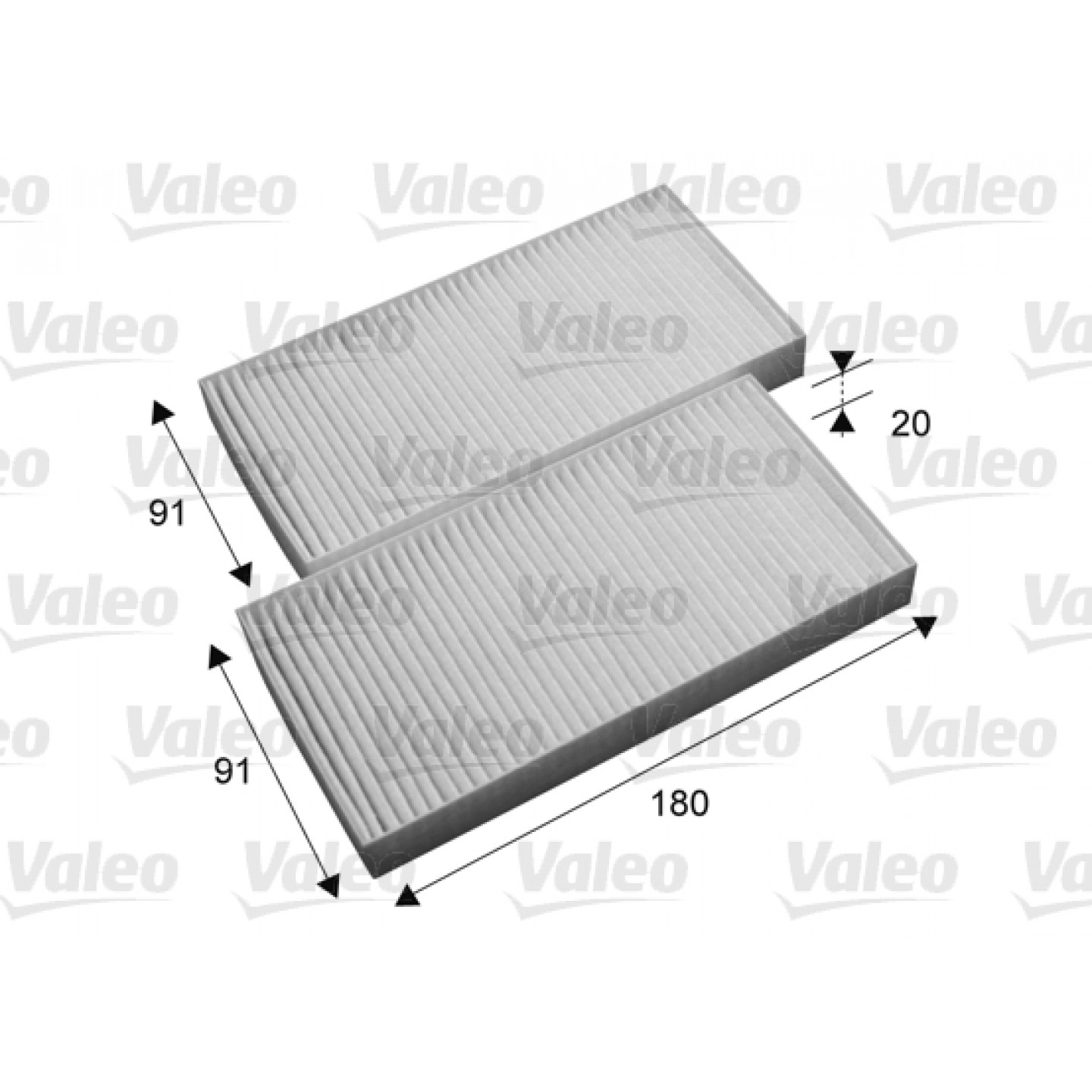 Filtre, air de l'habitacle VALEO 715696