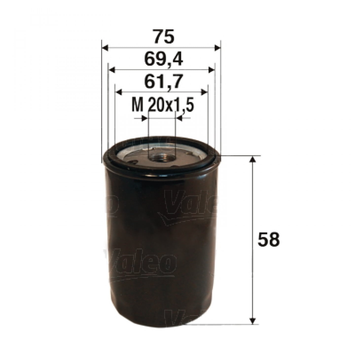 Olejový filtr VALEO 586050