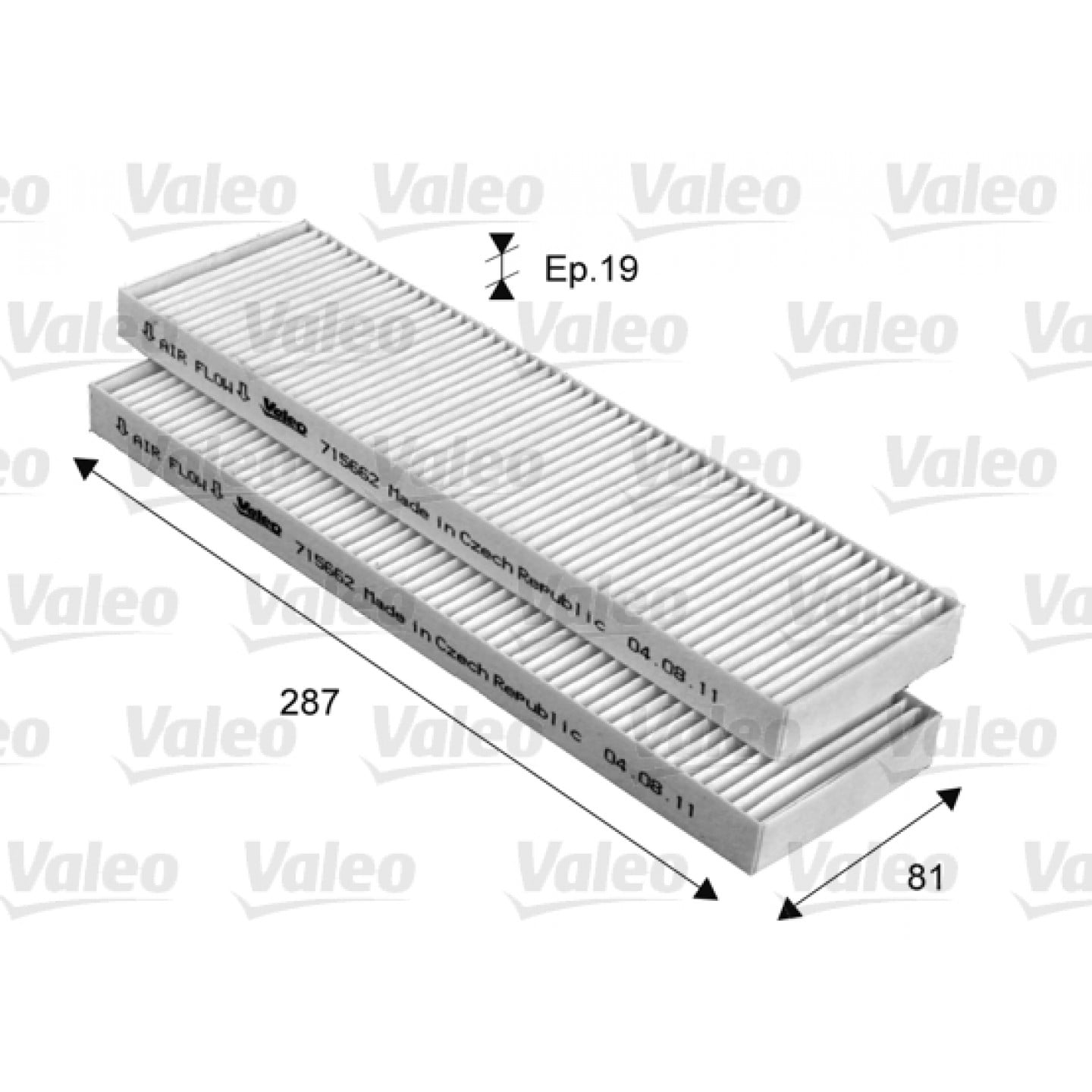 Filtro, aire habitáculo VALEO 715662