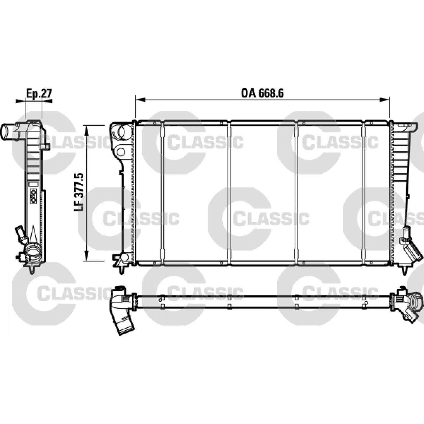 Kühler, Motorkühlung VALEO 232620