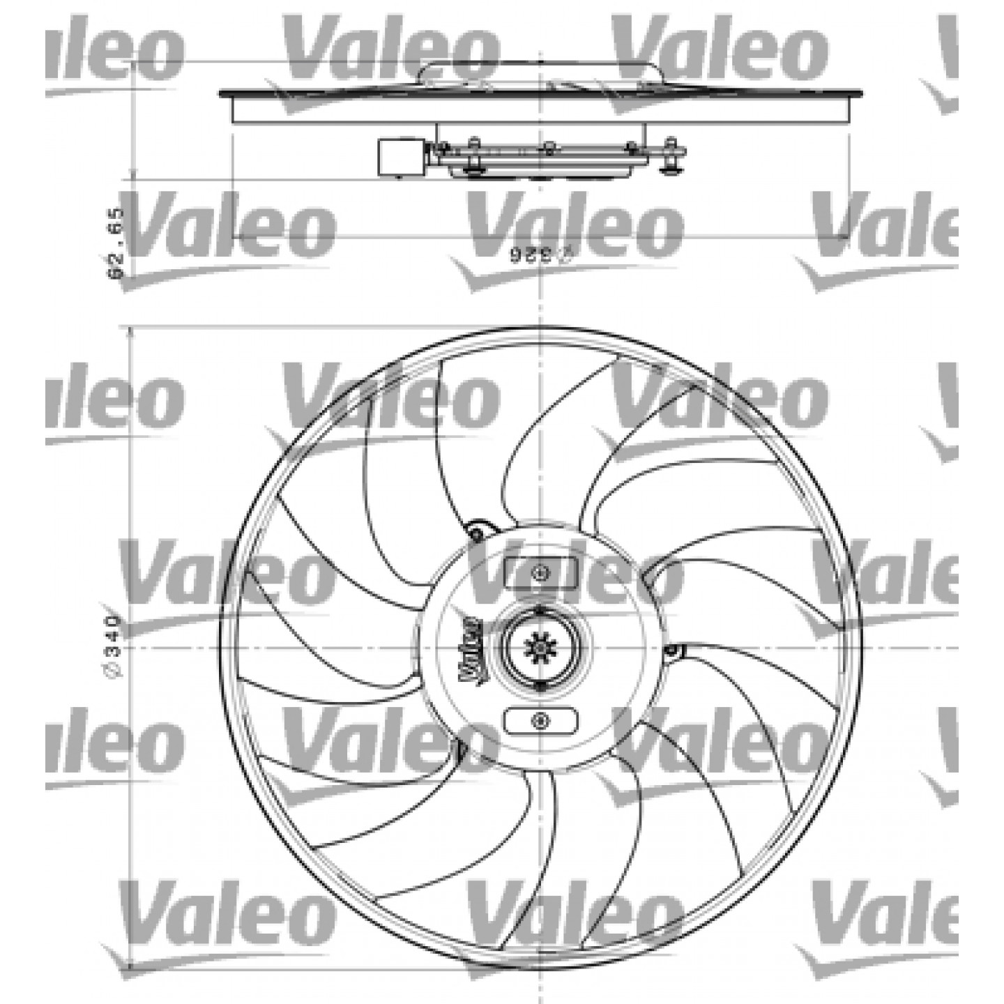 Ventilátor, chladič VALEO 696349