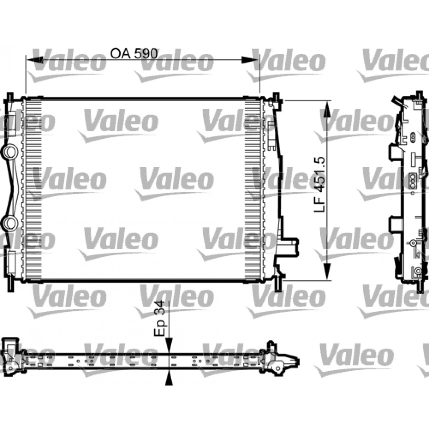 Chladič, chlazení motoru VALEO 735380