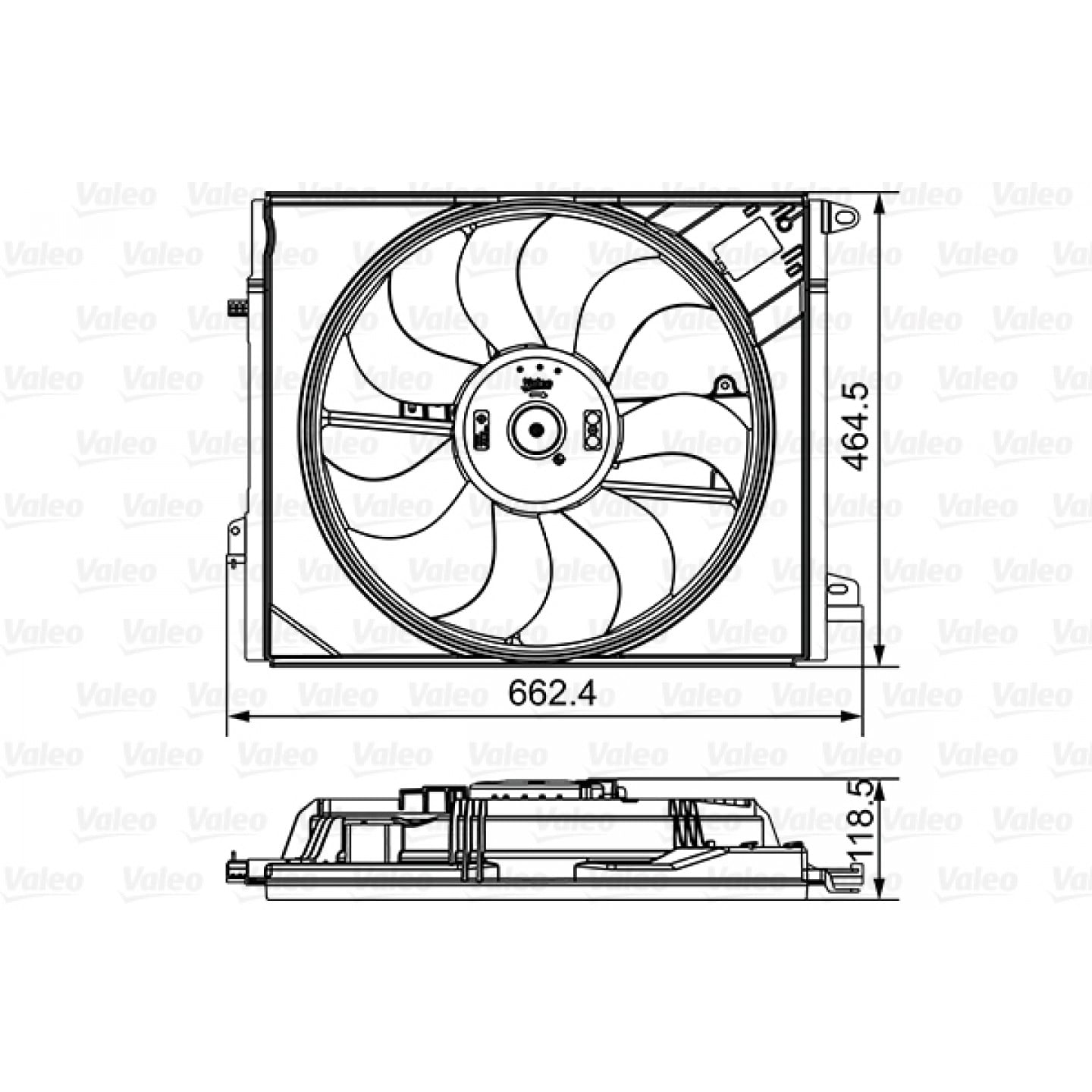 Ventilator, radiator VALEO 696881