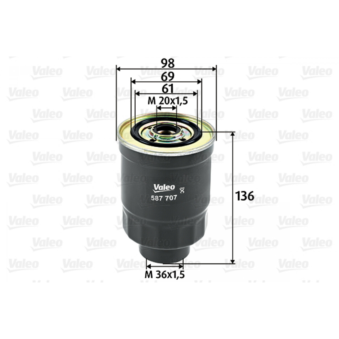 Kraftstofffilter VALEO 587707