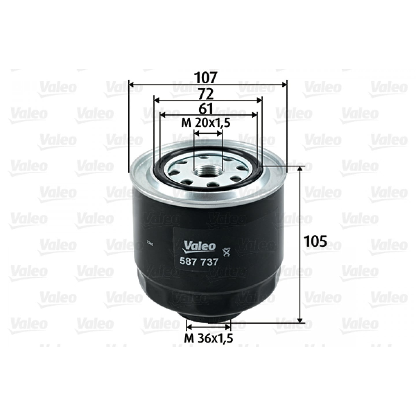 Brandstoffilter VALEO 587737