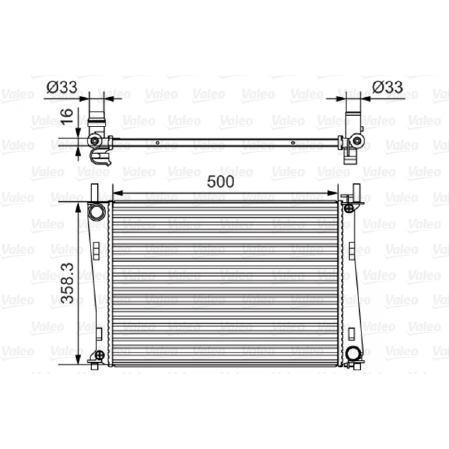 Kühler, Motorkühlung VALEO 734273