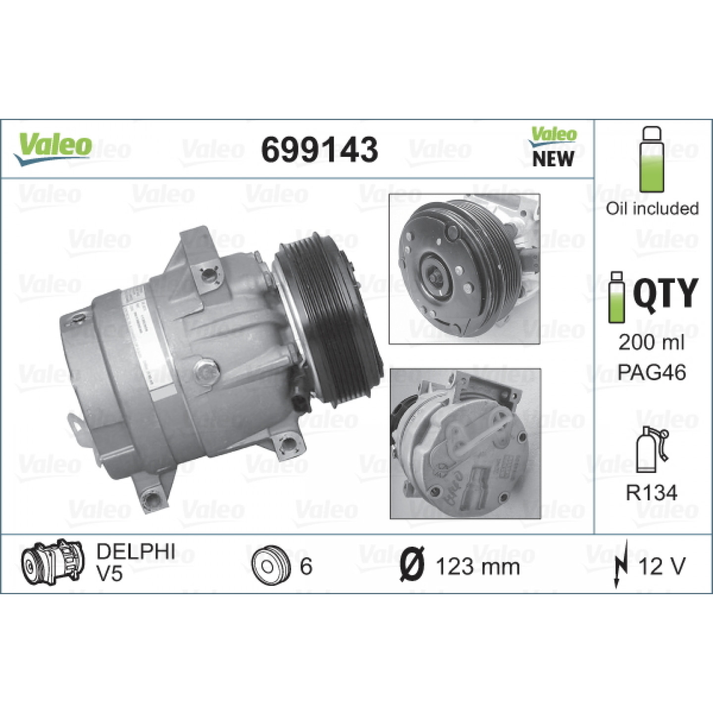 Kompressor, Klimaanlage VALEO 699143
