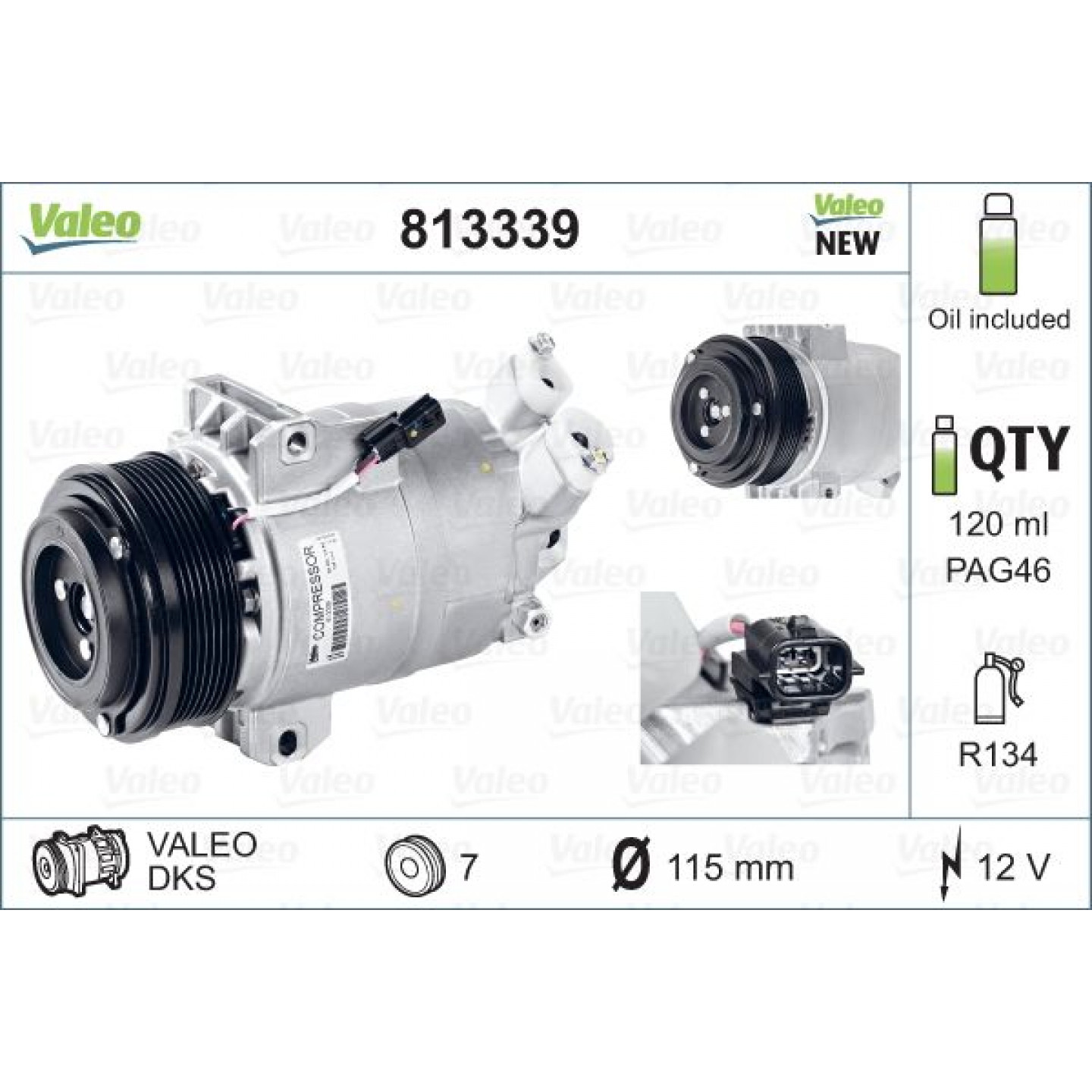 Kompresor, klimatizace VALEO 813339