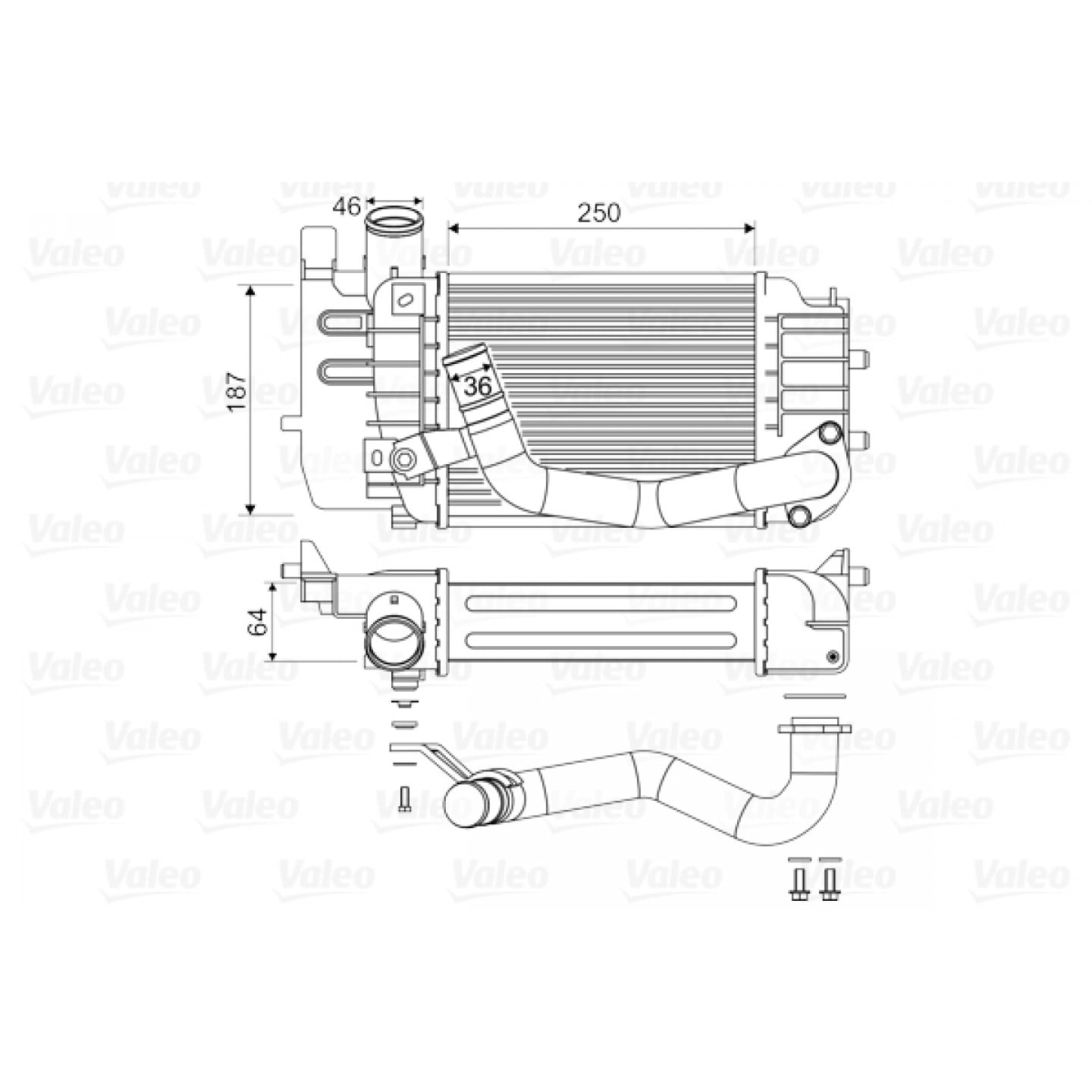 Intercooler, carregador VALEO 818655