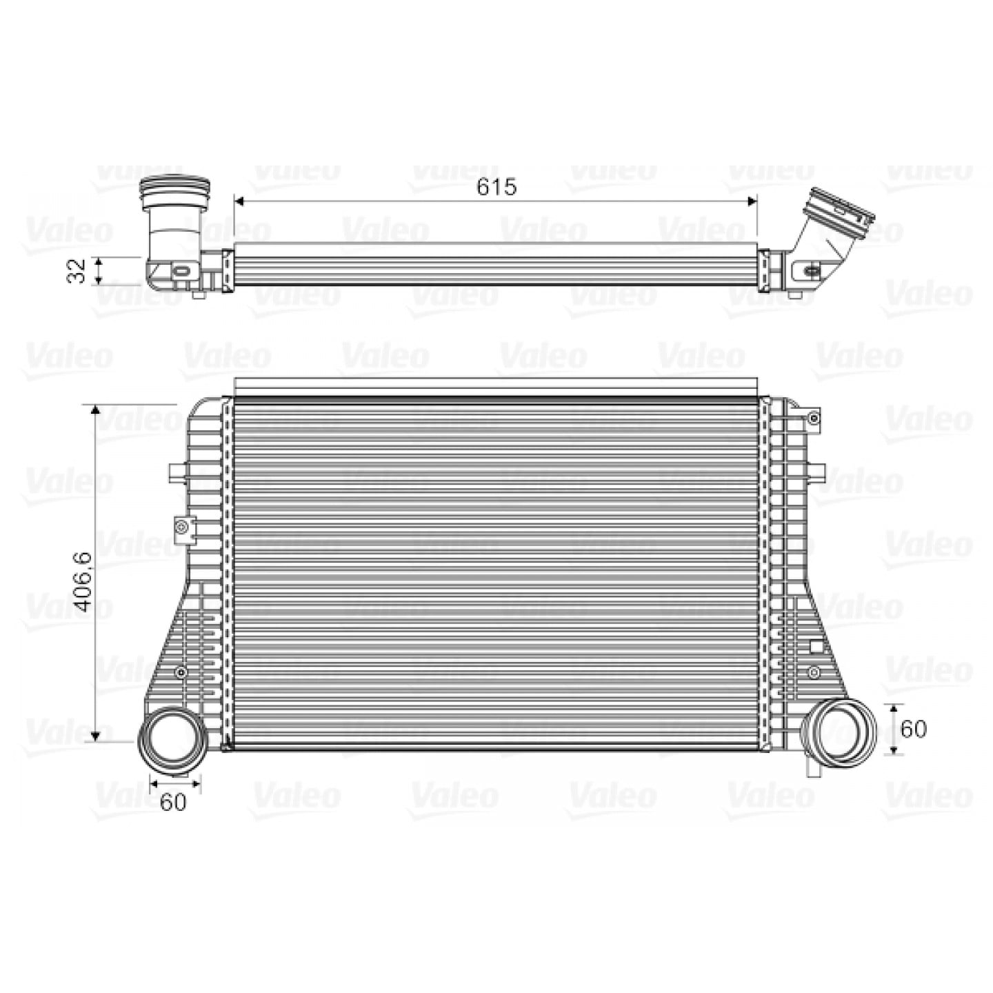 Ladeluftkøler VALEO 818795