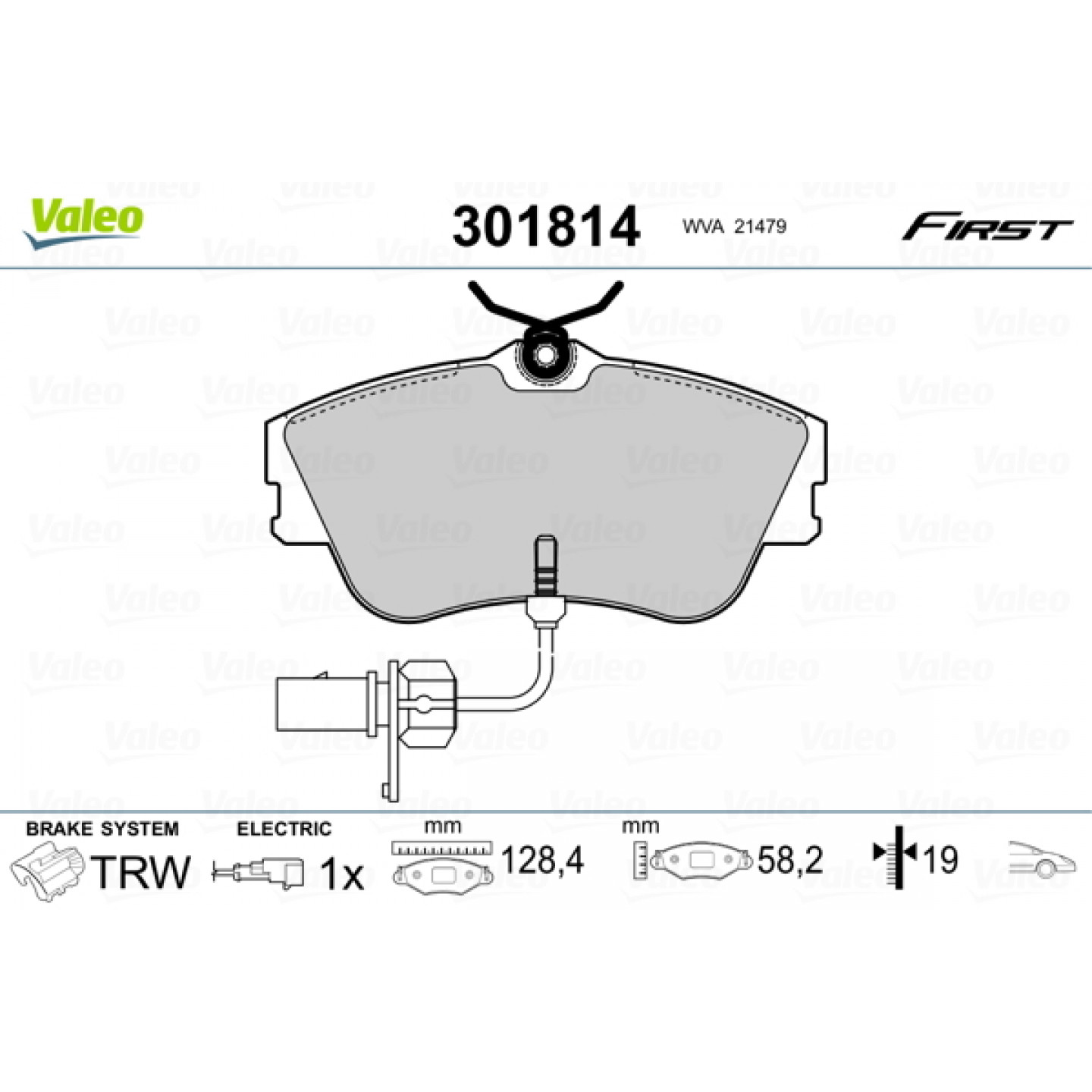 Bremseklodser VALEO 301814