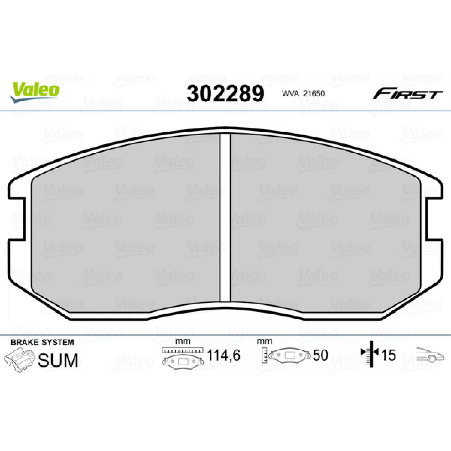 Bremseklodser VALEO 302289