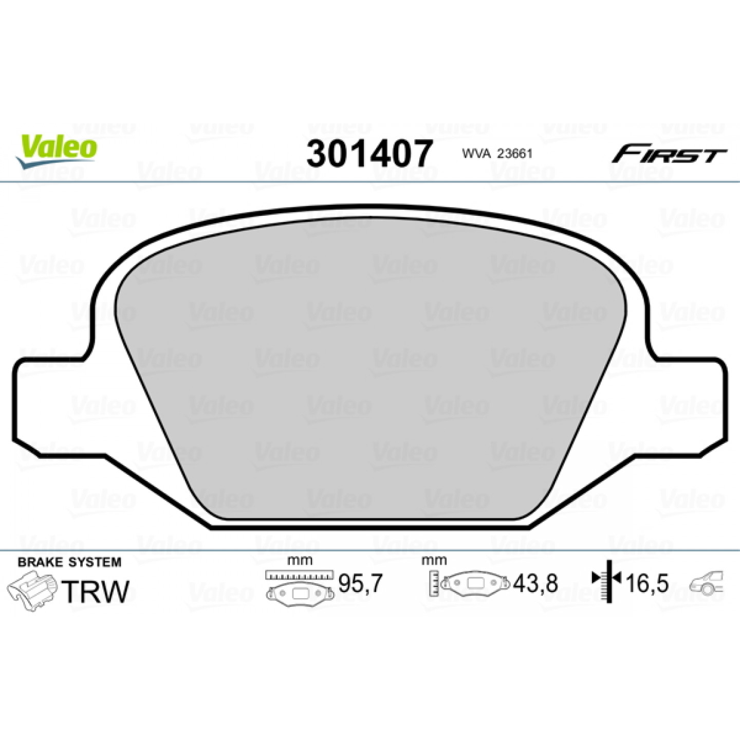 Bremseklodser VALEO 301407