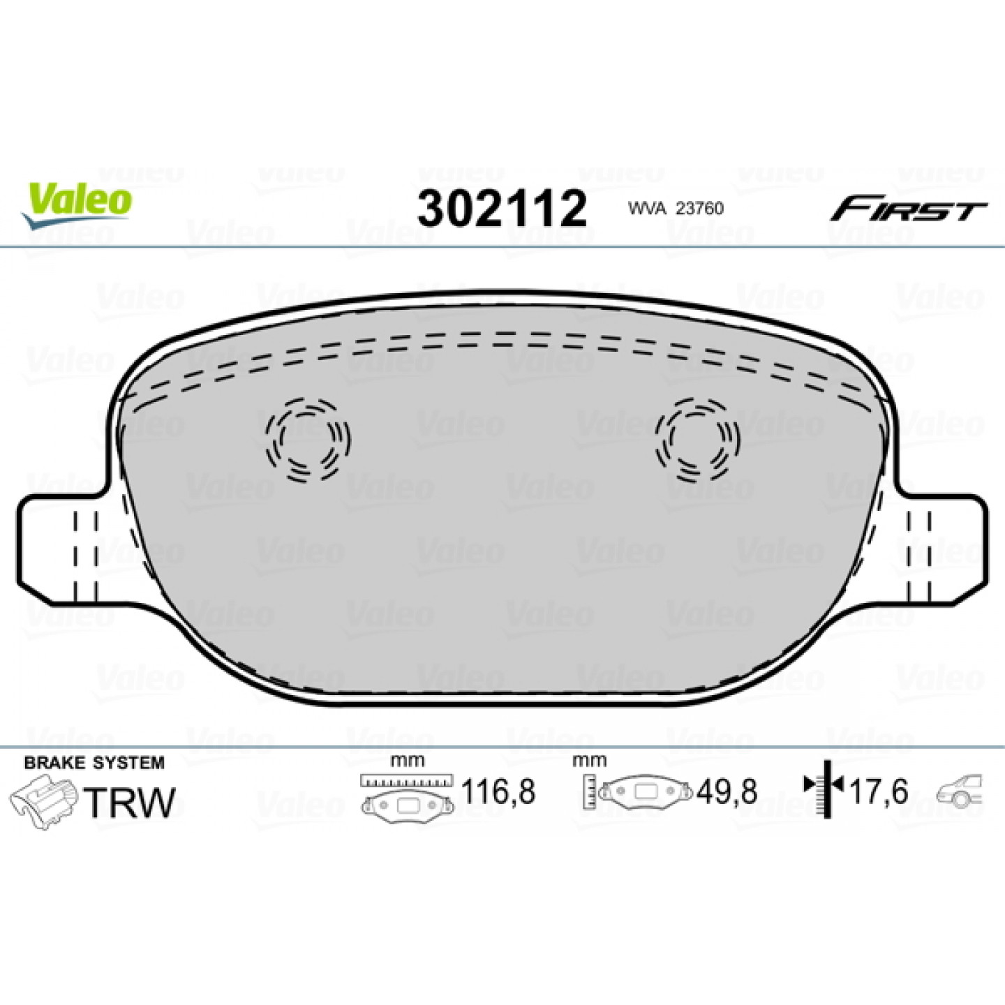 Juego de pastillas VALEO 302112