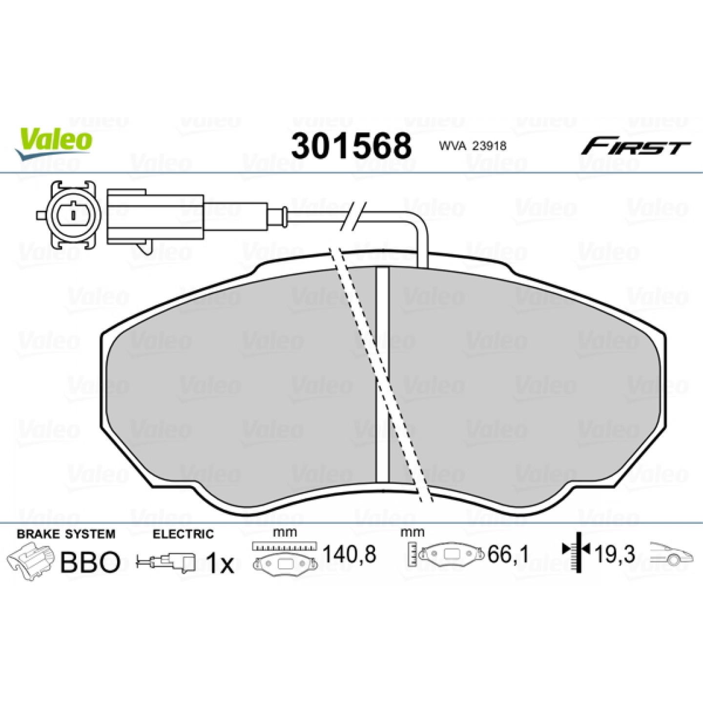 Bremseklodser VALEO 301568