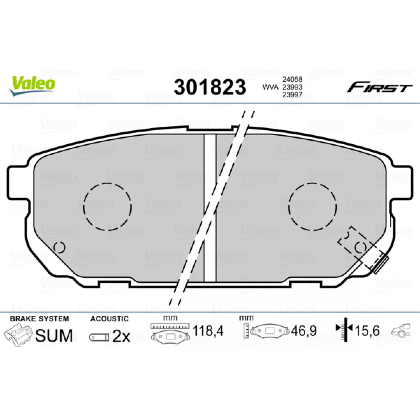 Bremseklodser VALEO 301823