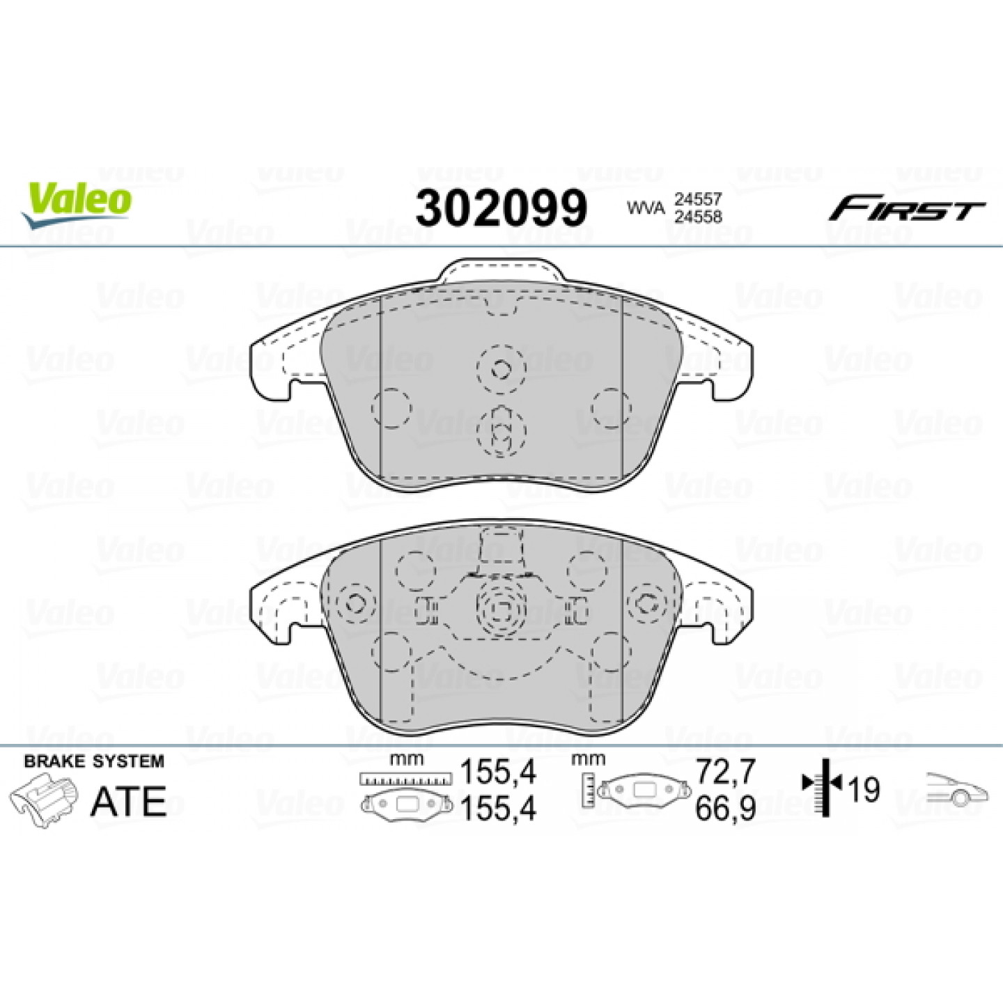 Bremseklodser VALEO 302099