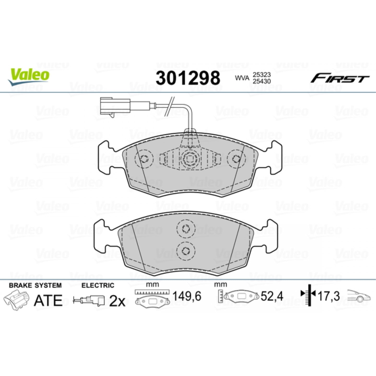 Bremseklodser VALEO 301298