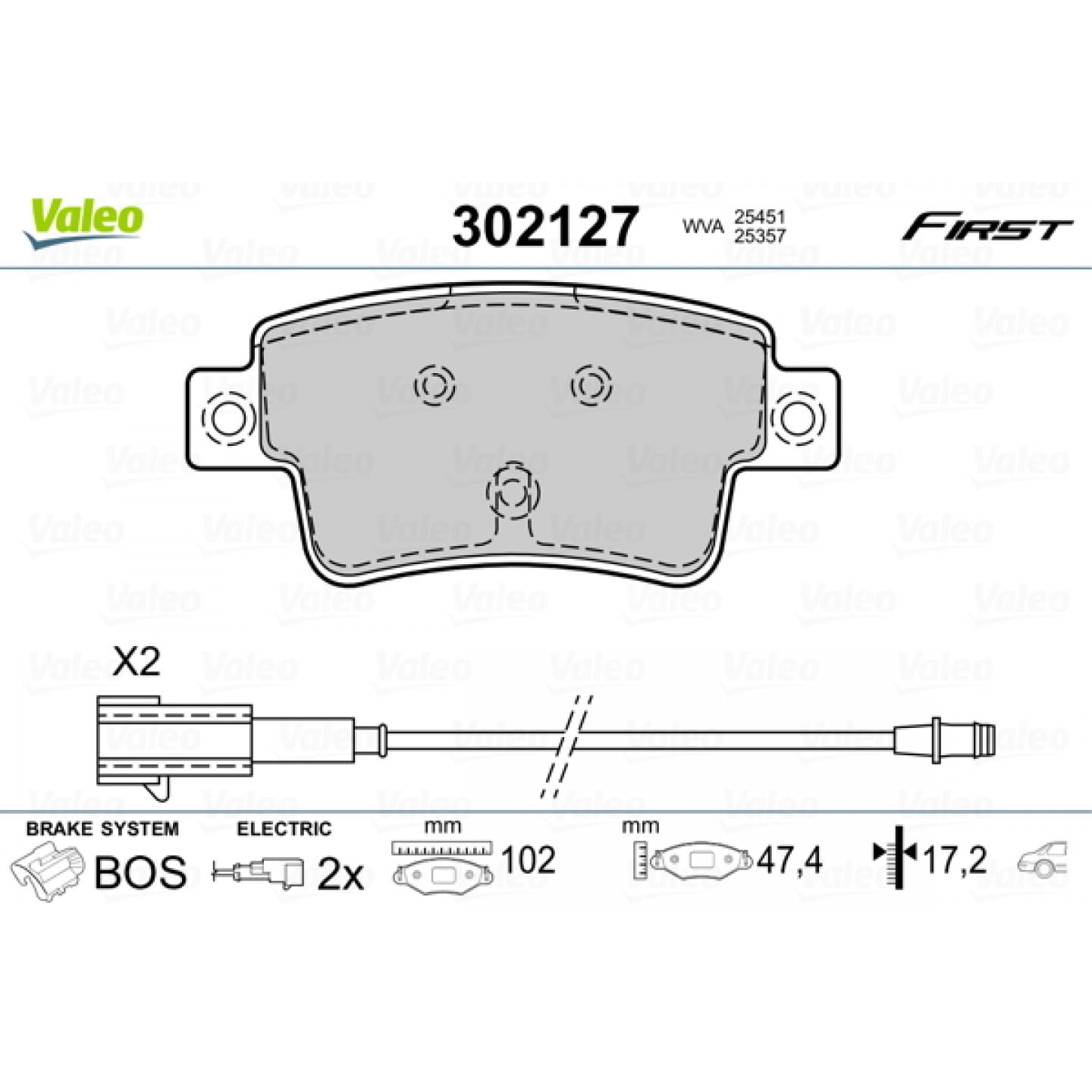Bremseklodser VALEO 302127